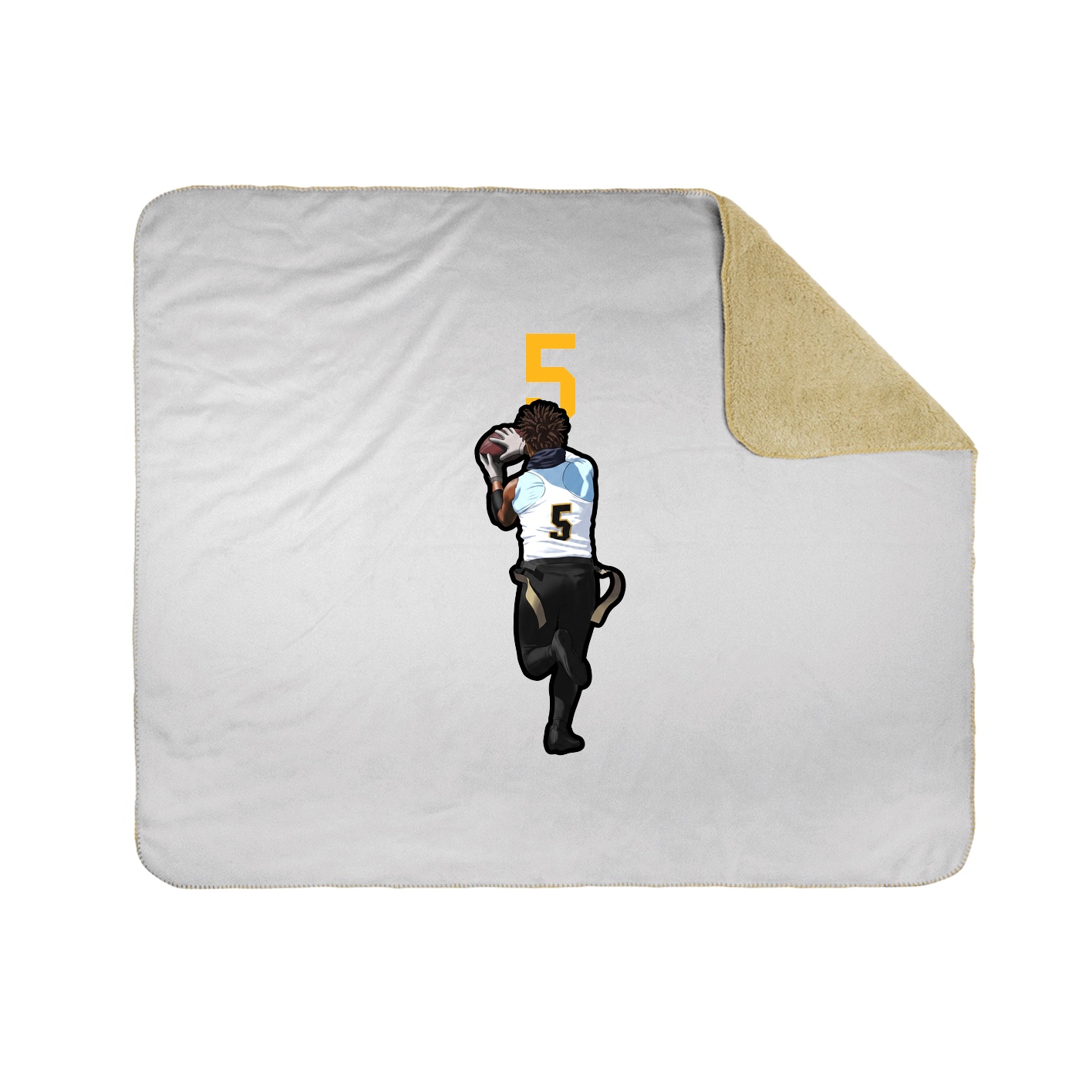Throw Blanket — Number Top in White