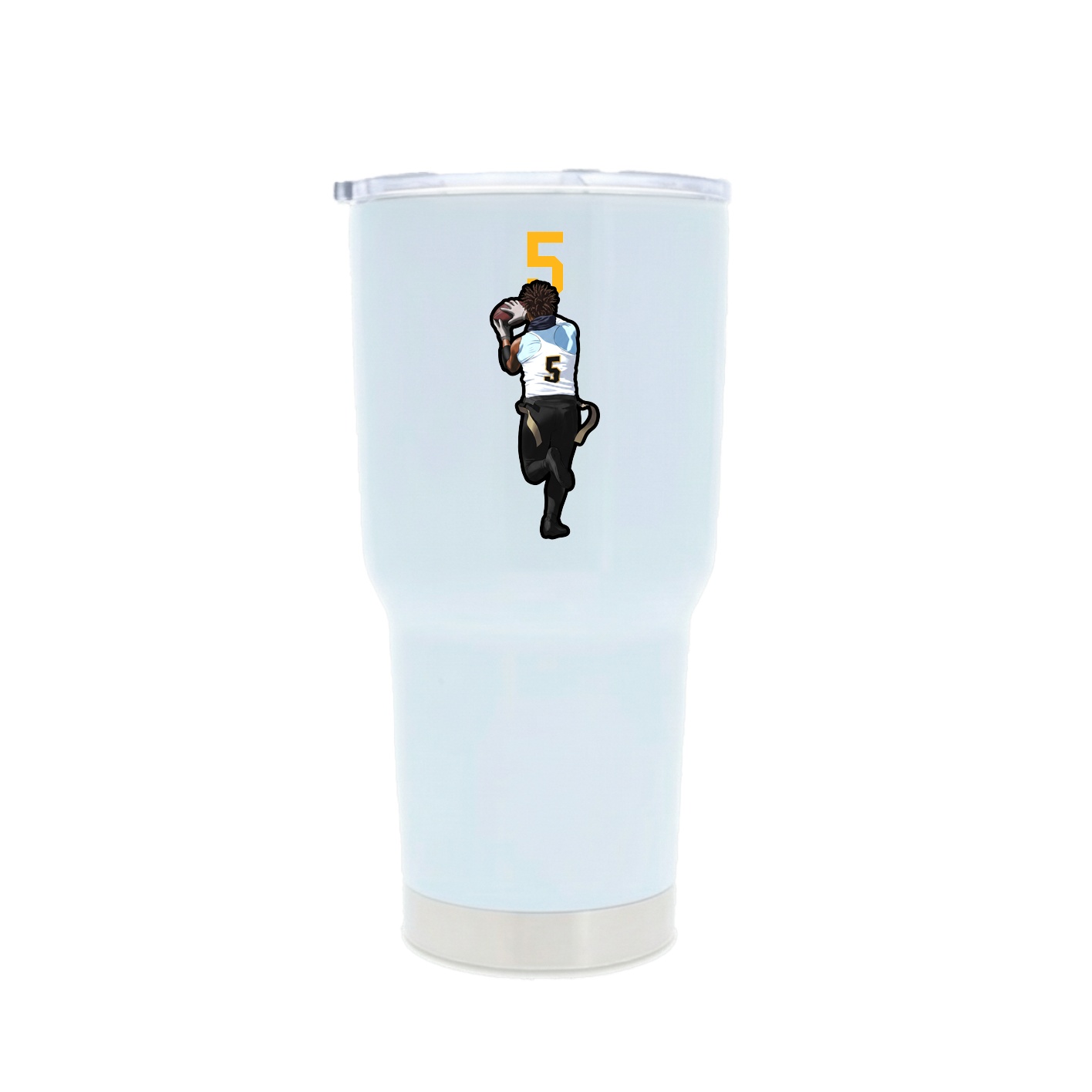 30oz Stainless Steel Tumbler — Number Top in White