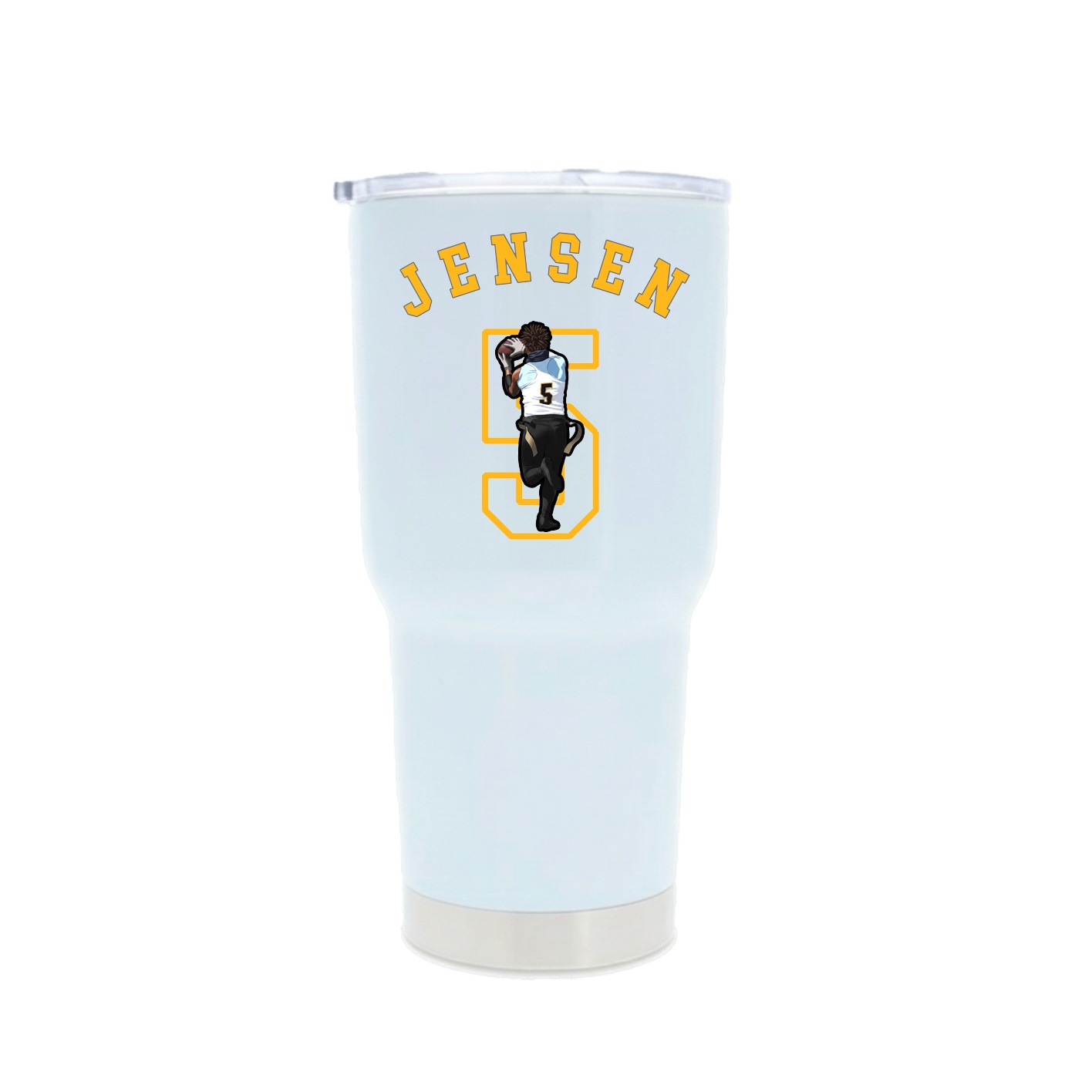 30oz Stainless Steel Tumbler — Shirsey Arch in White