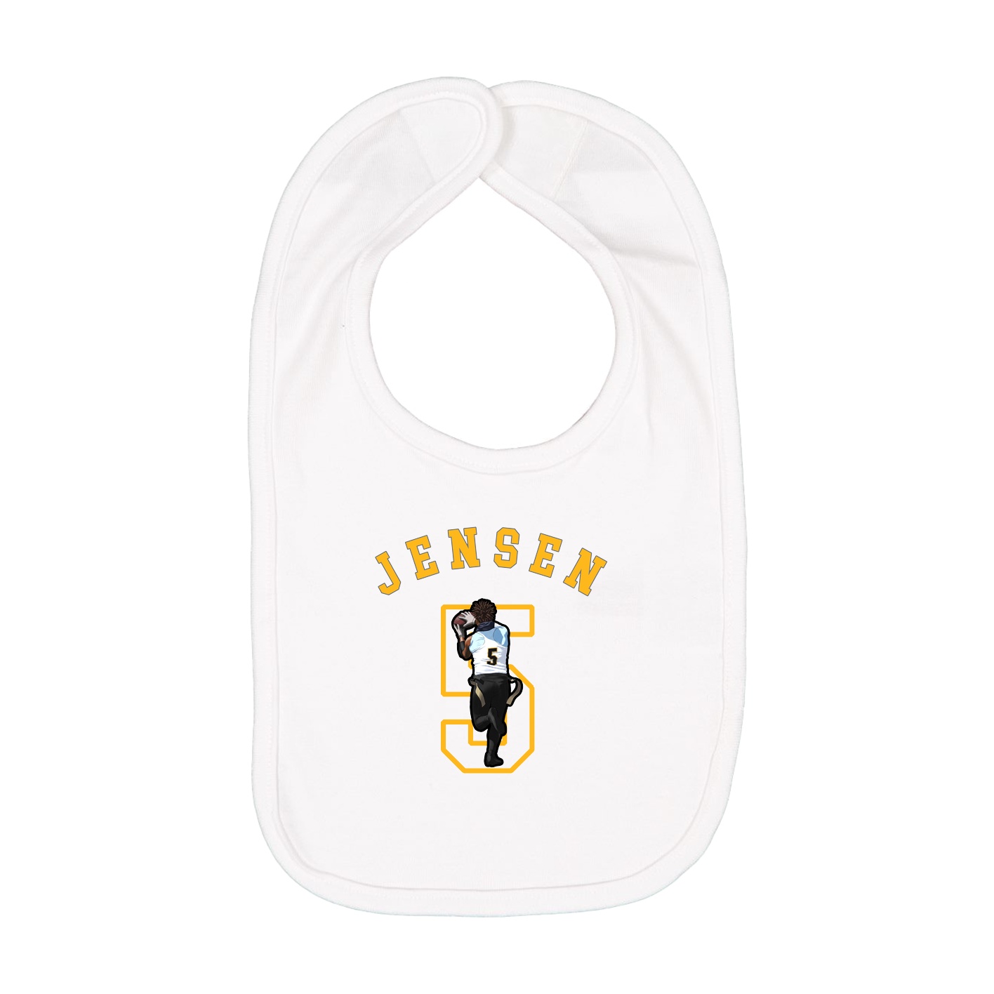 Infant Bib — Shirsey Arch in White