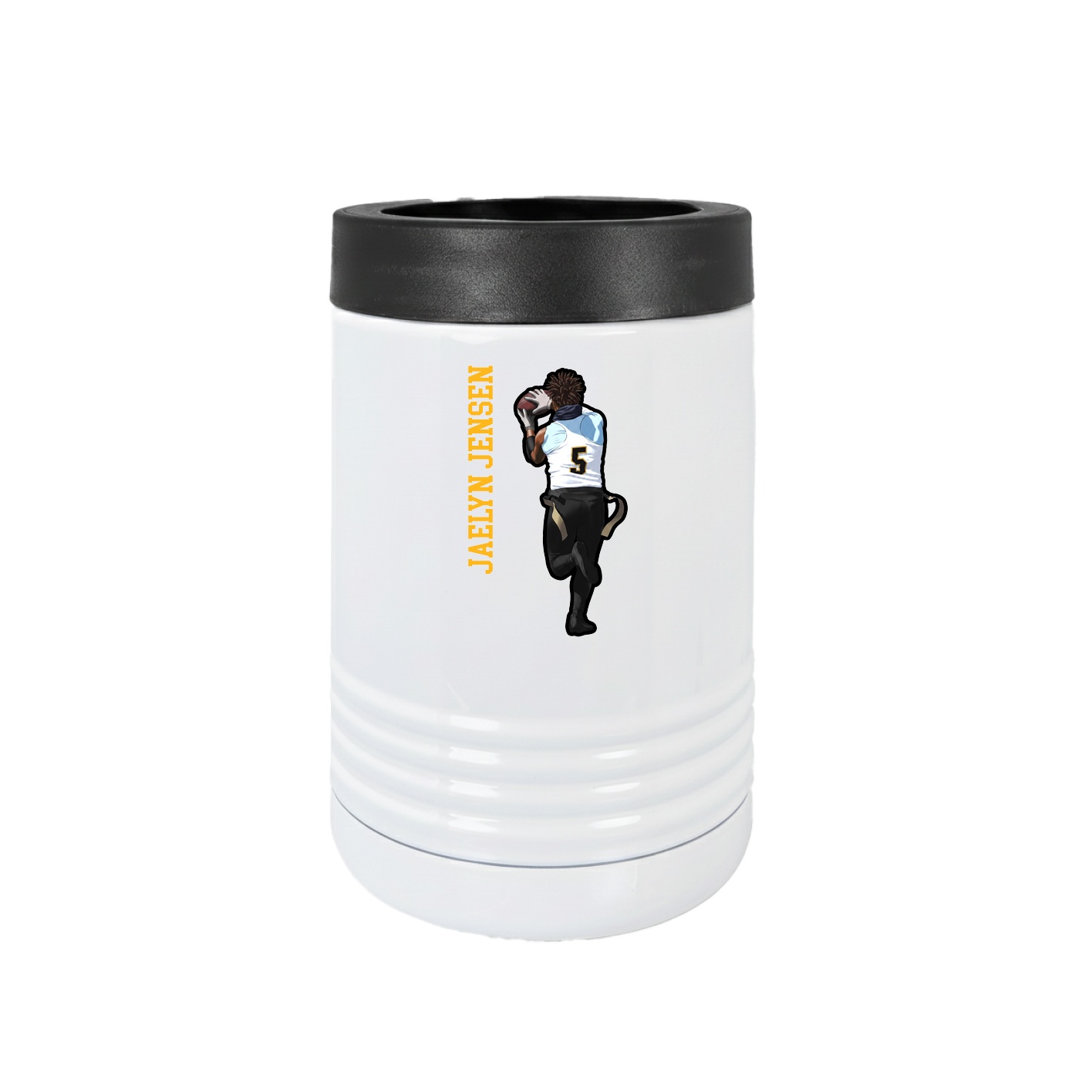 Beverage Holder — Name Vertical in White