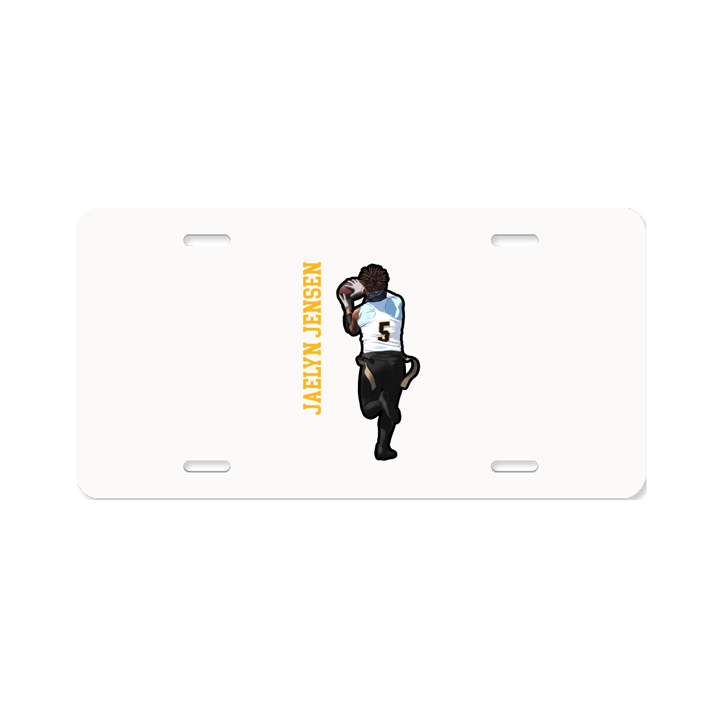License Plate — Name Vertical in Classic
