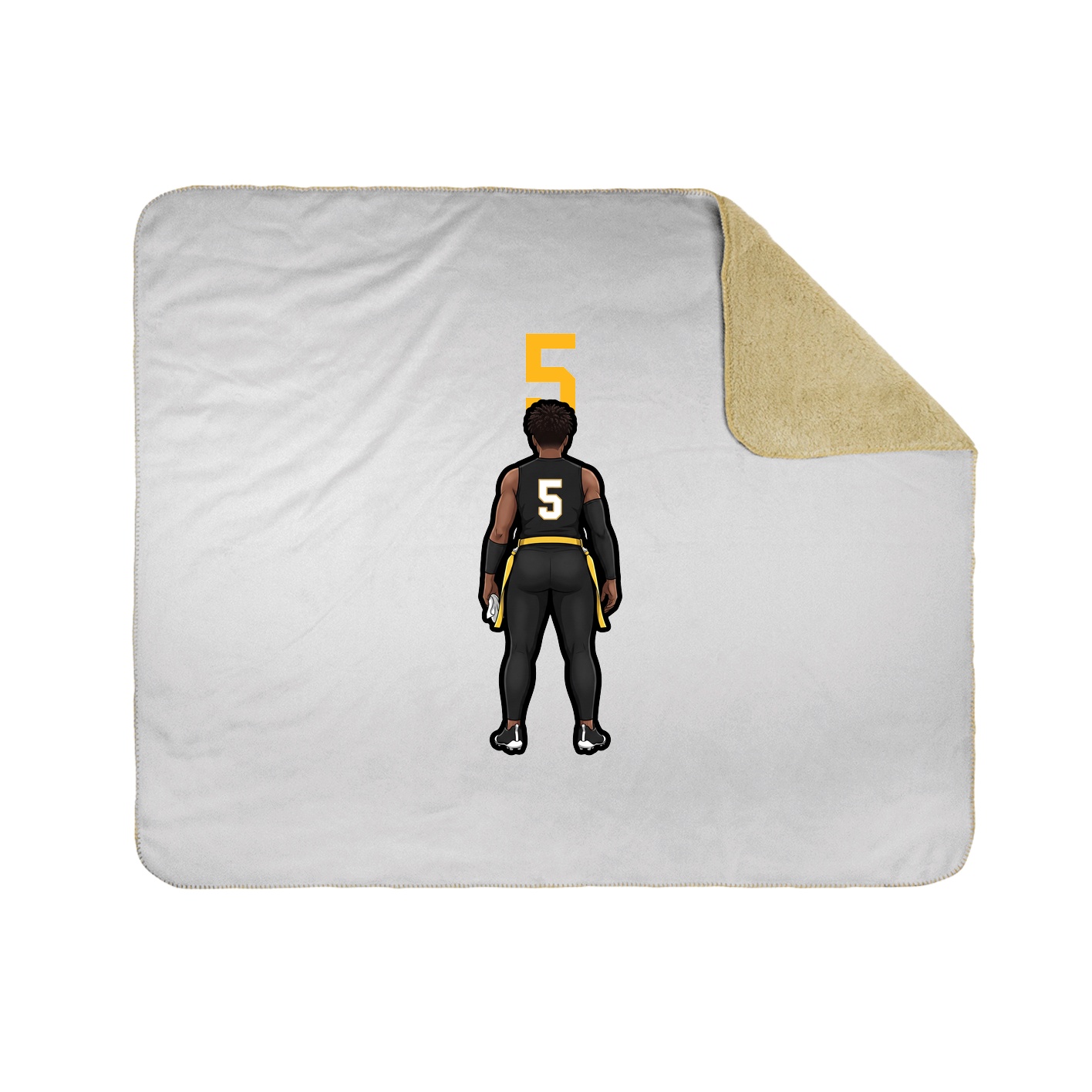 Throw Blanket — Number Top in White