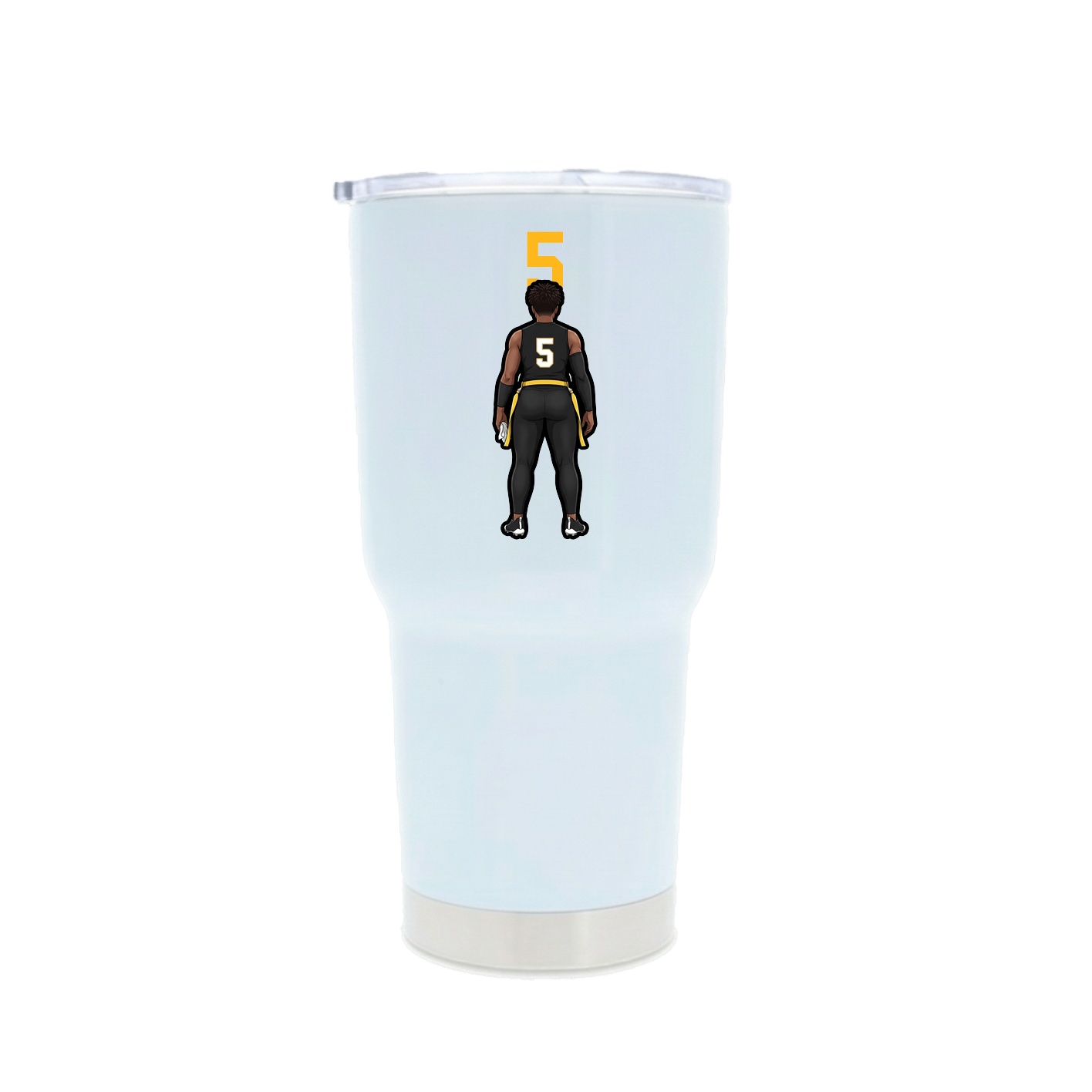 30oz Stainless Steel Tumbler — Number Top in White