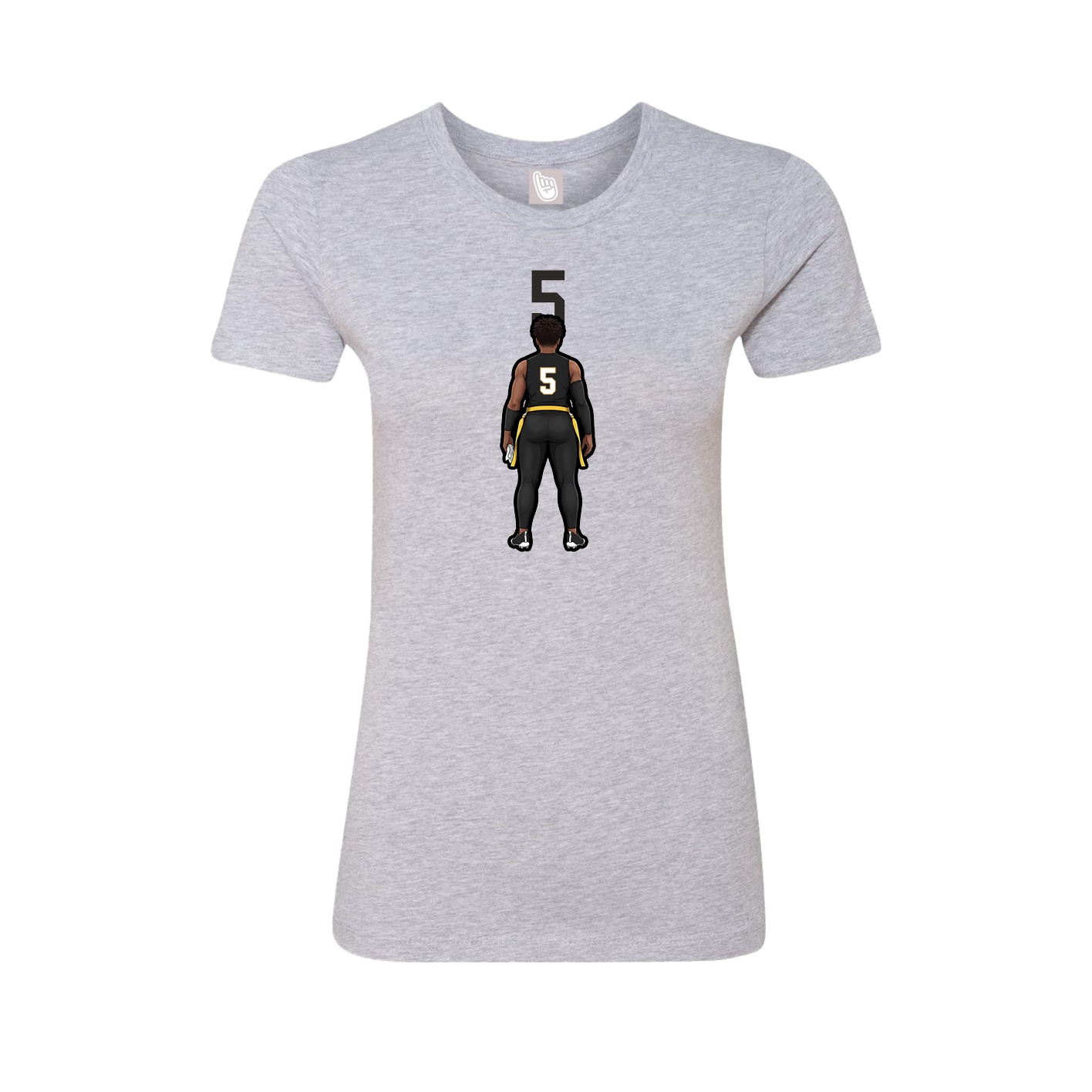 Womens Tee — Number Top in Grey