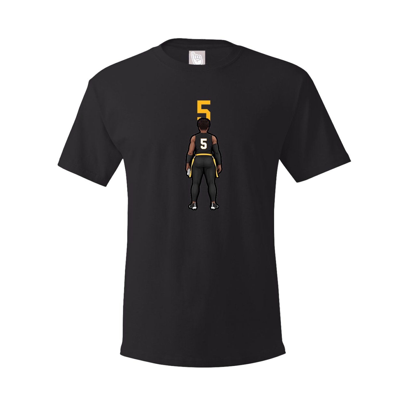 Youth Tee — Number Top in Black