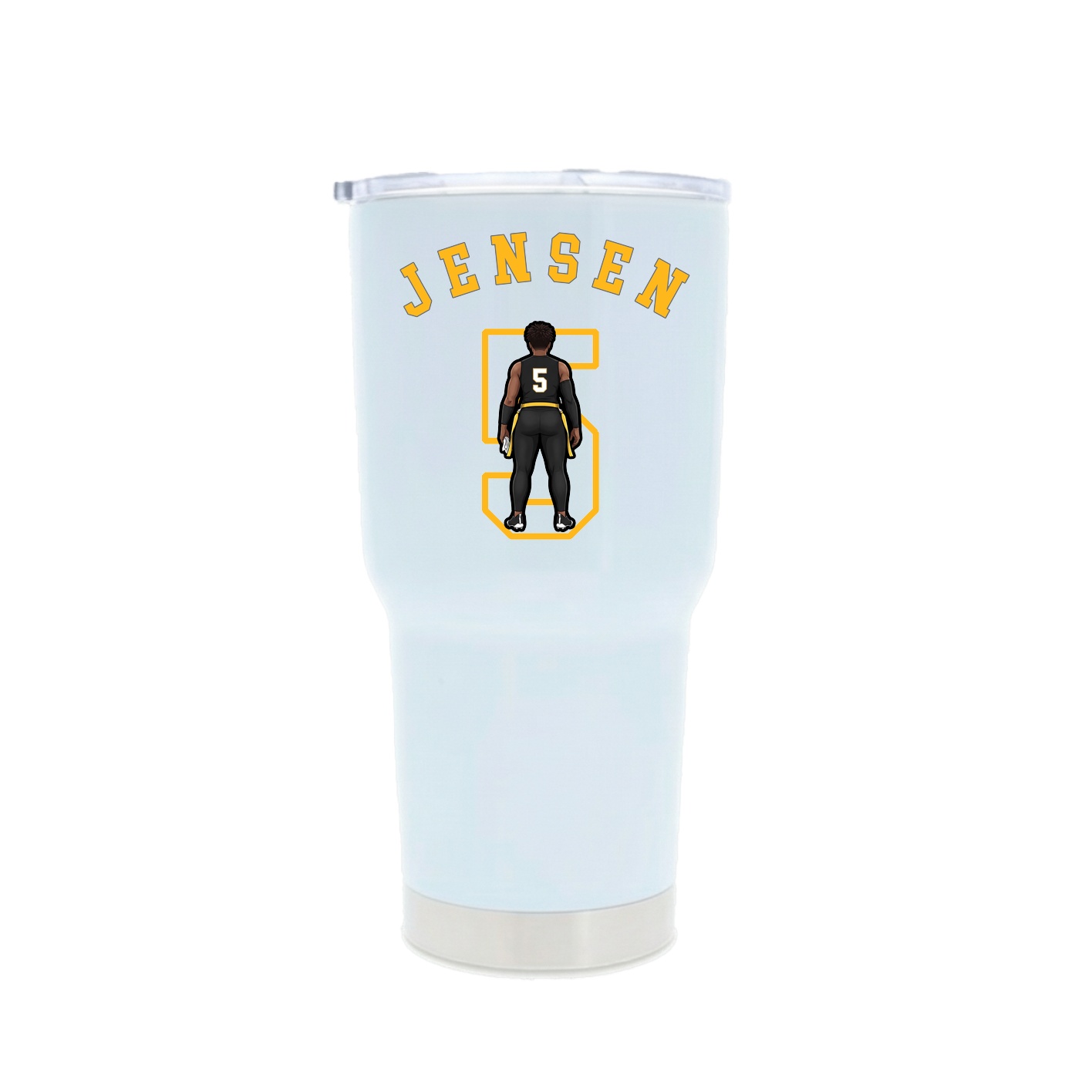 30oz Stainless Steel Tumbler — Shirsey Arch in White