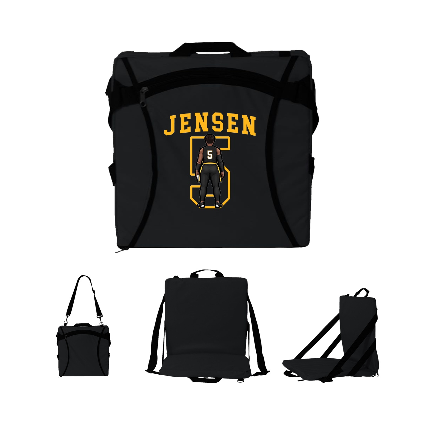 Folding Stadium Seat — Shirsey in Black