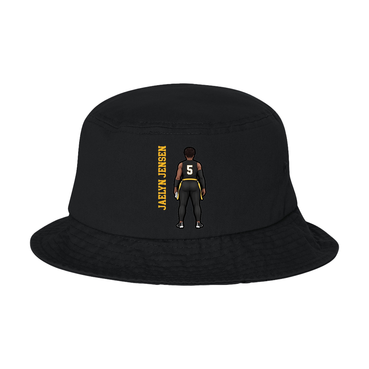 Bucket Cap — Name Vertical in Black