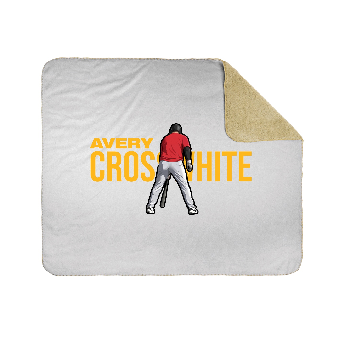 Throw Blanket — Player Name in White