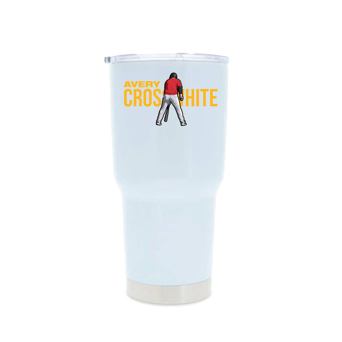 30oz Stainless Steel Tumbler — Player Name in White