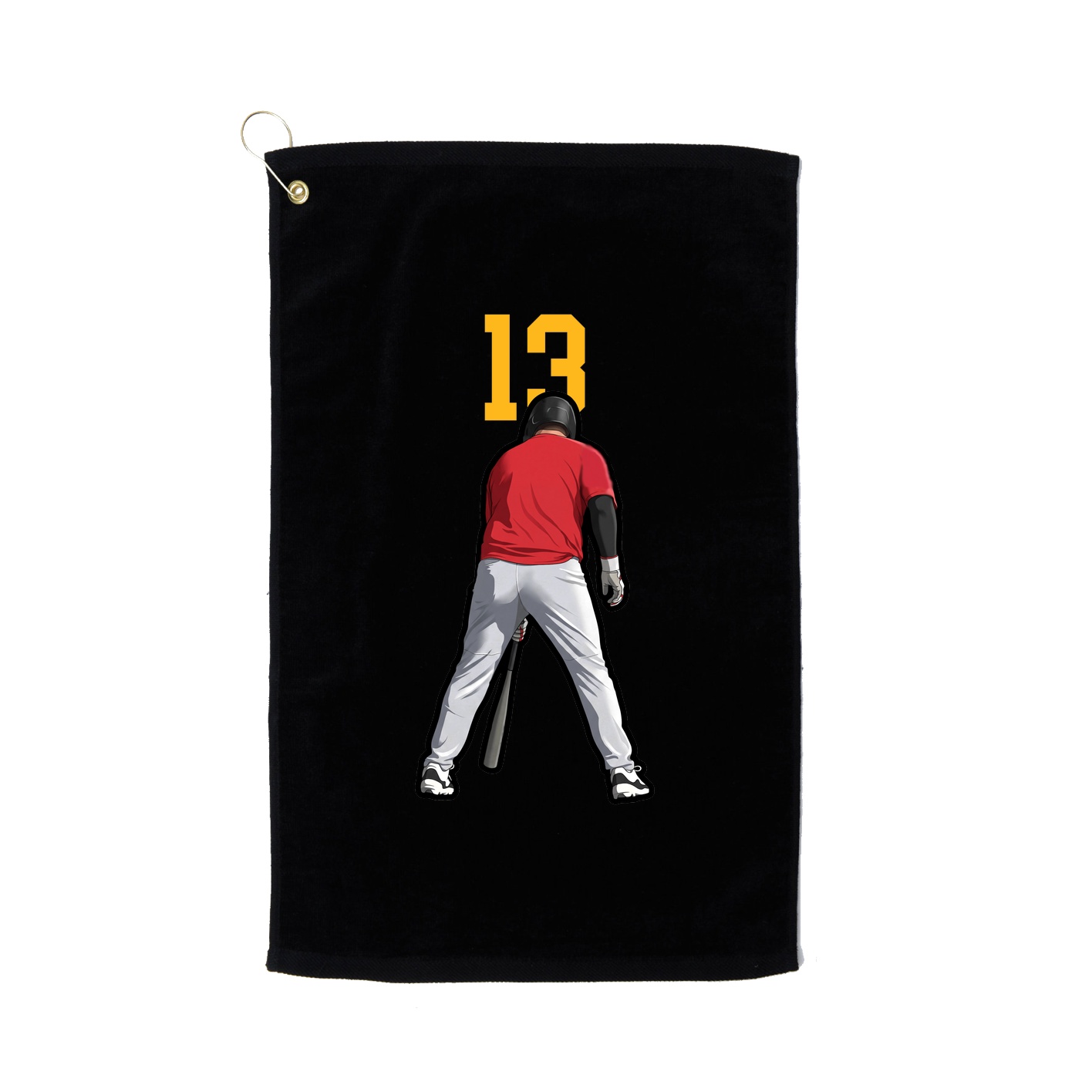 Golf Towel — Number Top in Black