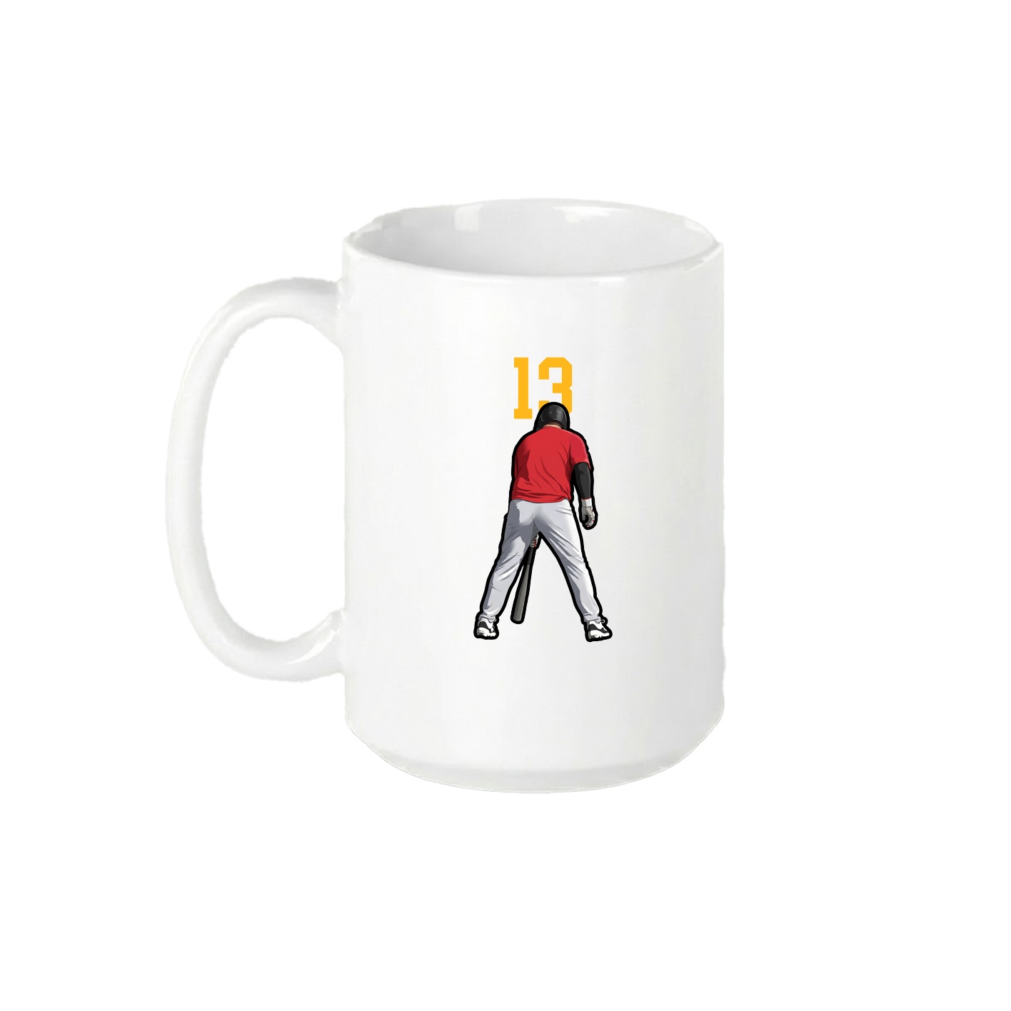 15oz Coffee Mug — Number Top in White