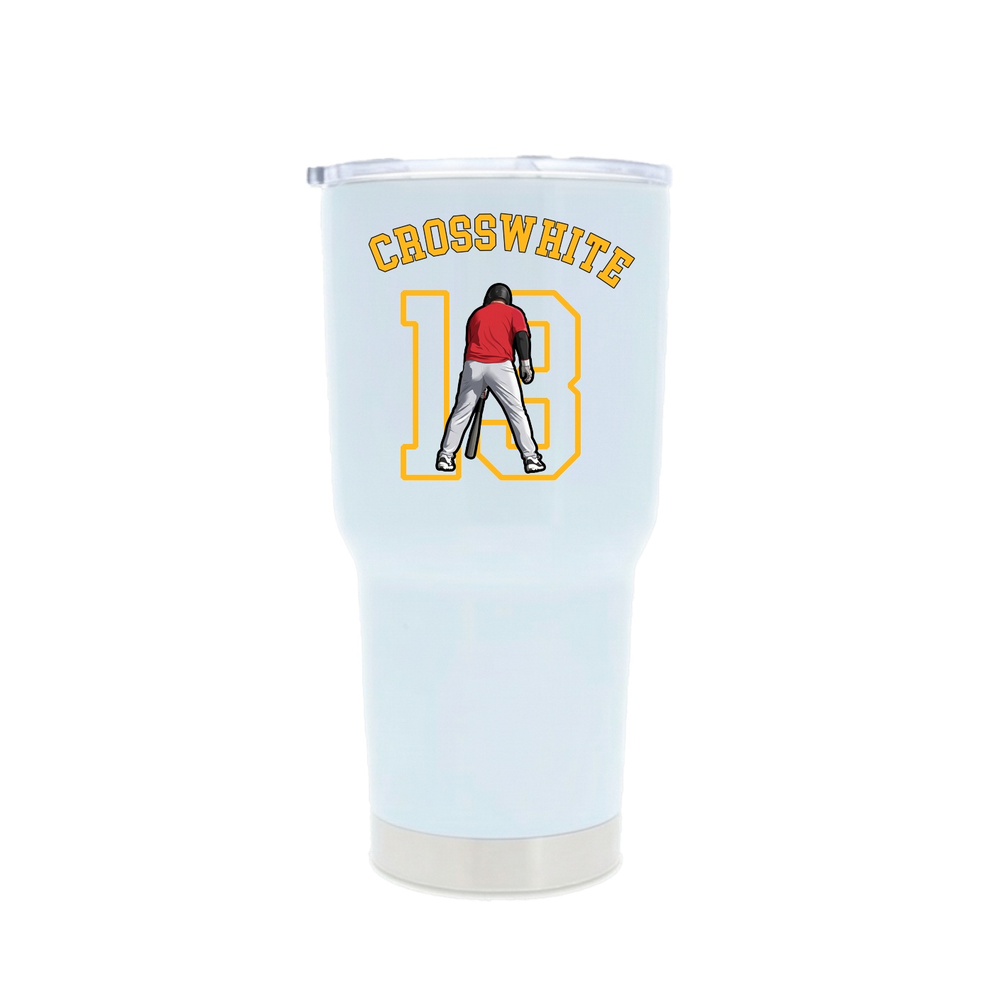 30oz Stainless Steel Tumbler — Shirsey Arch in White