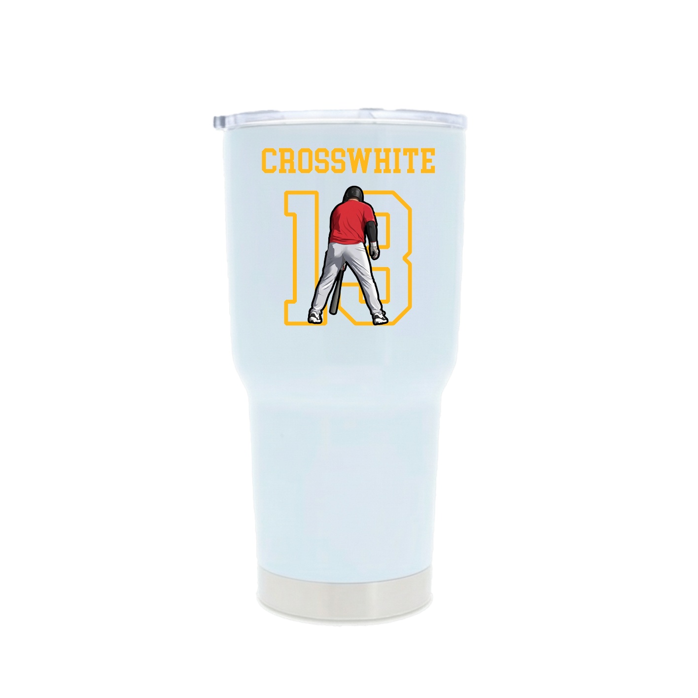 30oz Stainless Steel Tumbler — Shirsey in White