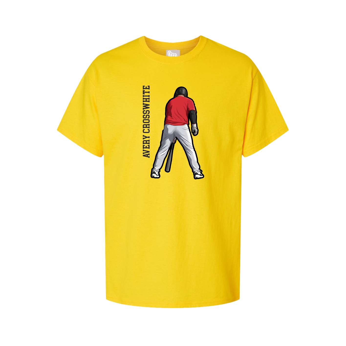 Youth Tee — Name Vertical in Gold