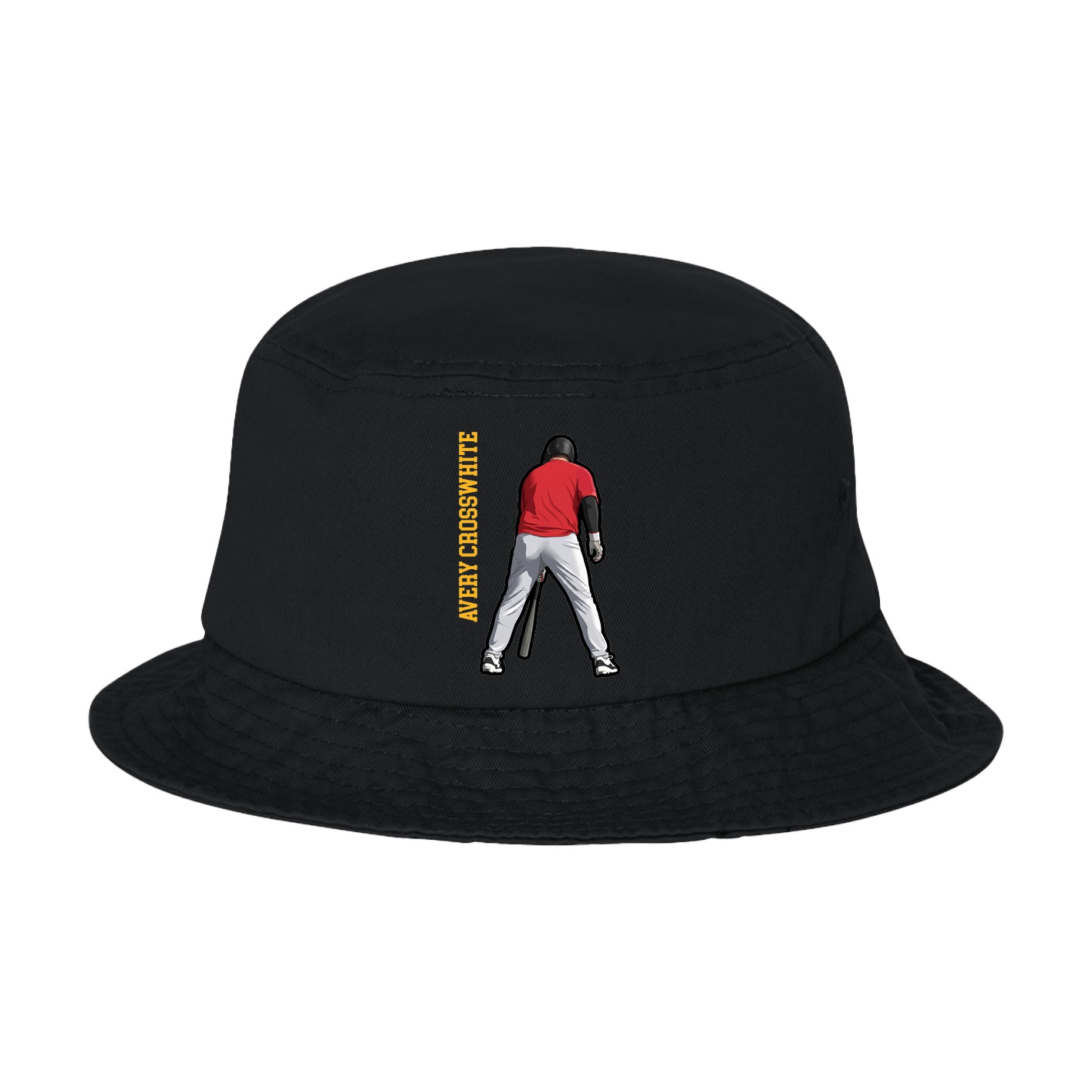Bucket Cap — Name Vertical in Black
