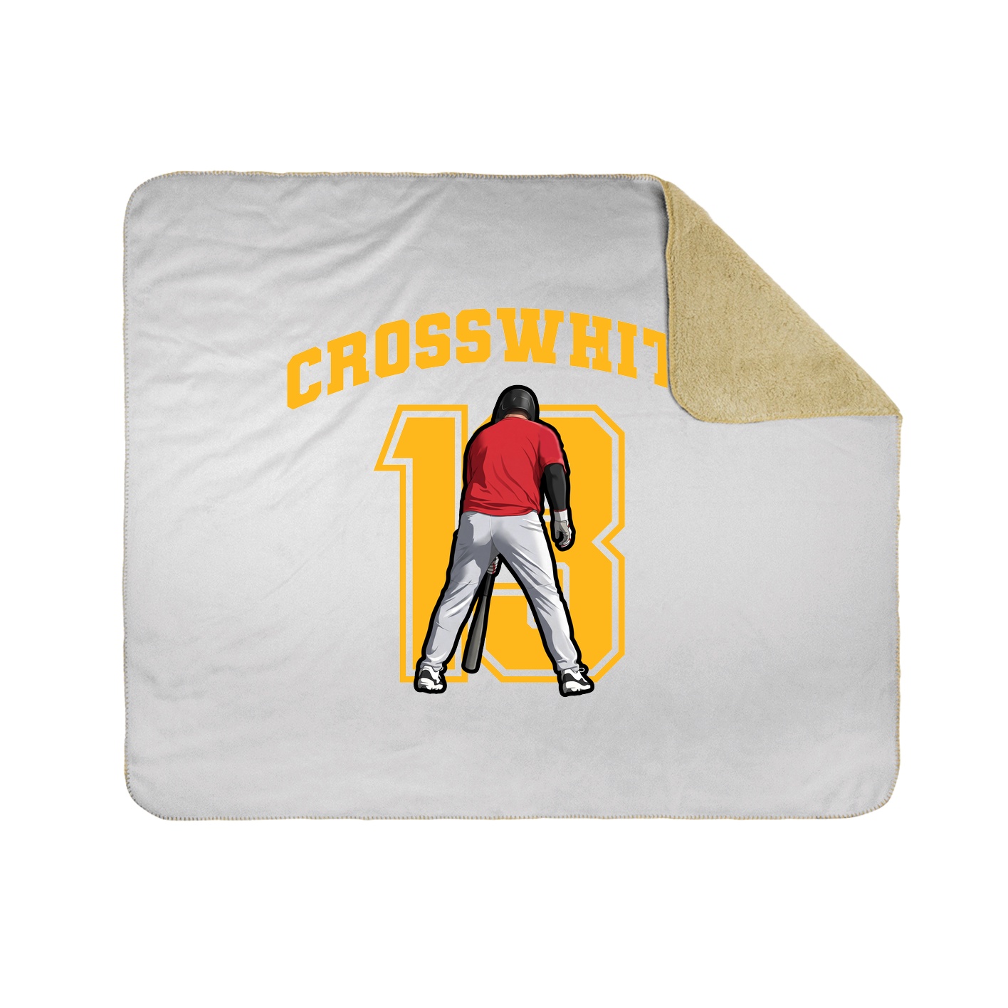 Throw Blanket — Number in White