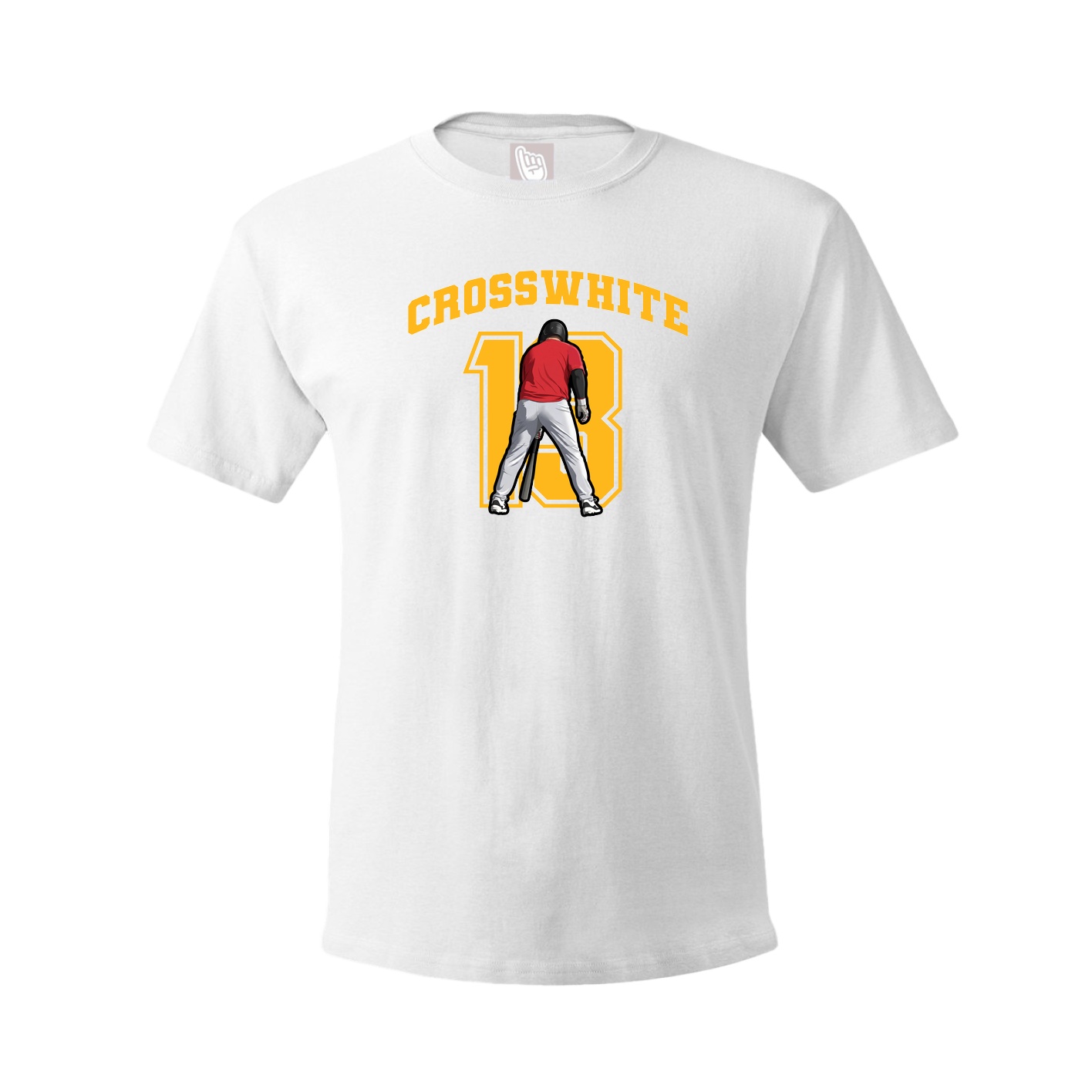 Youth Tee — Number in White