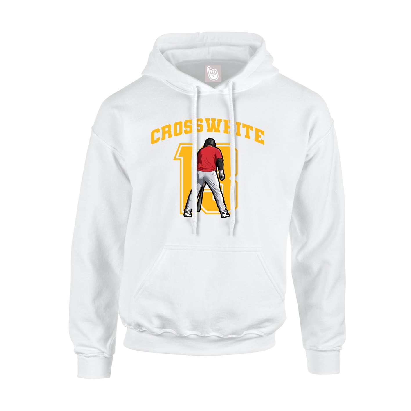 Youth Hoodie — Number in White