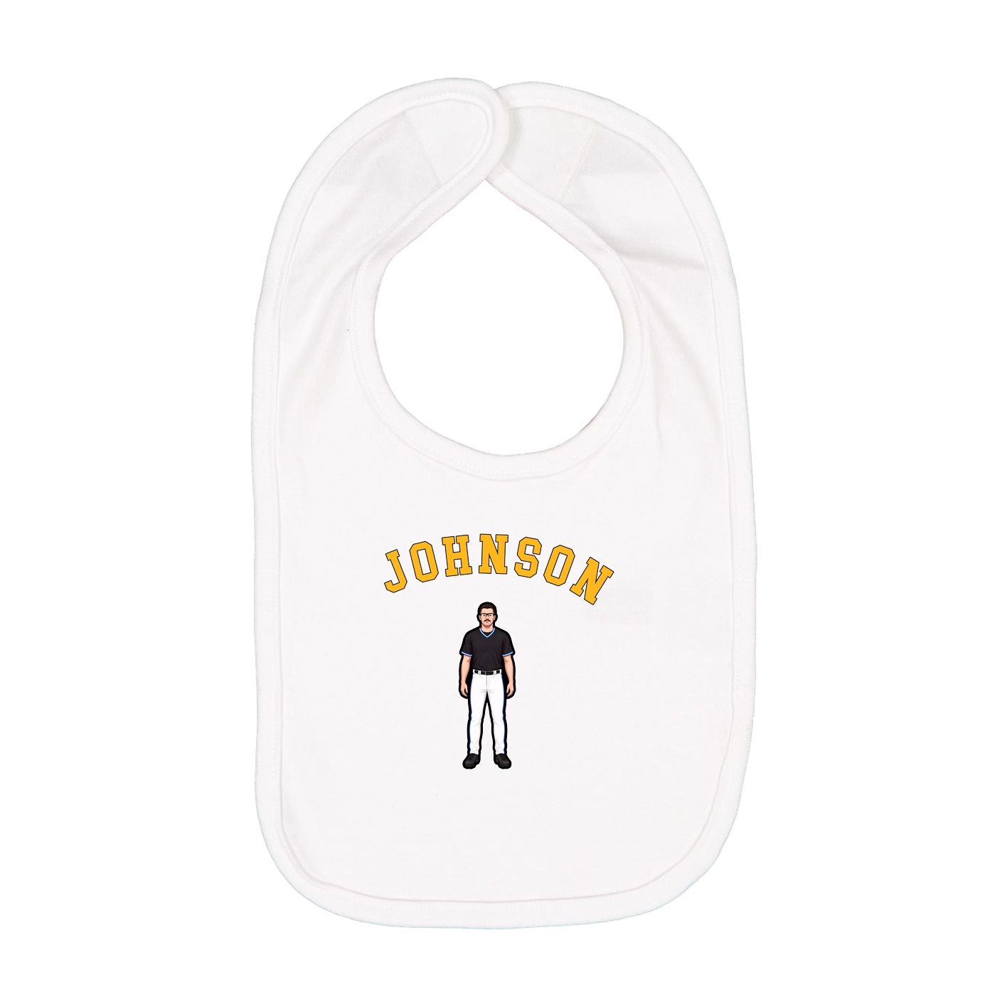 Infant Bib — Shirsey Arch in White