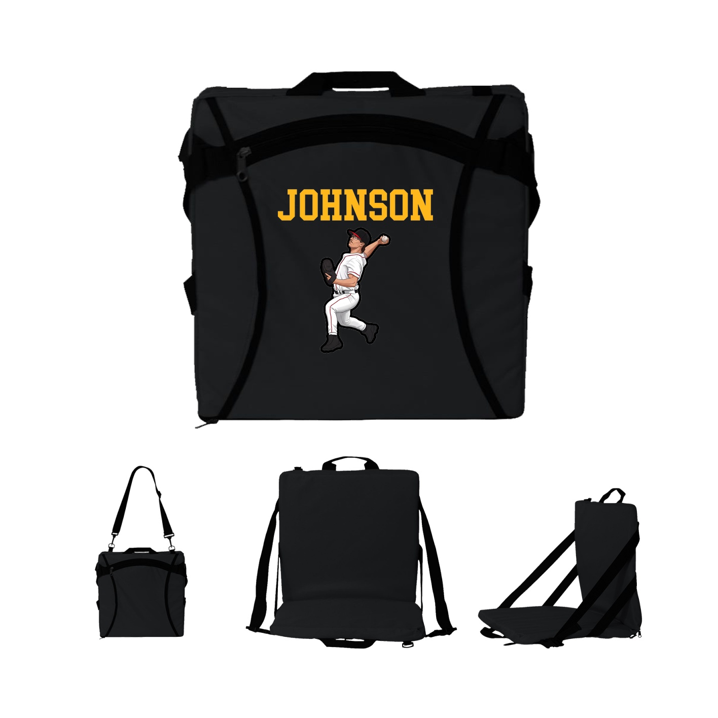 Folding Stadium Seat — Shirsey in Black