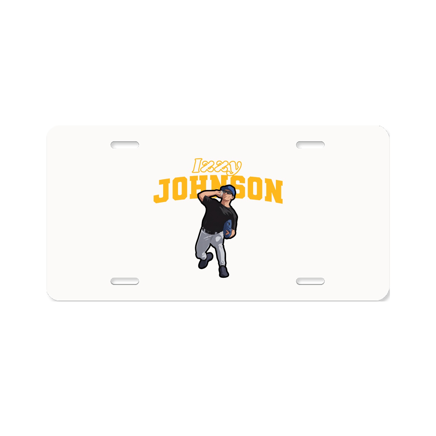 License Plate — Name Arch in Classic