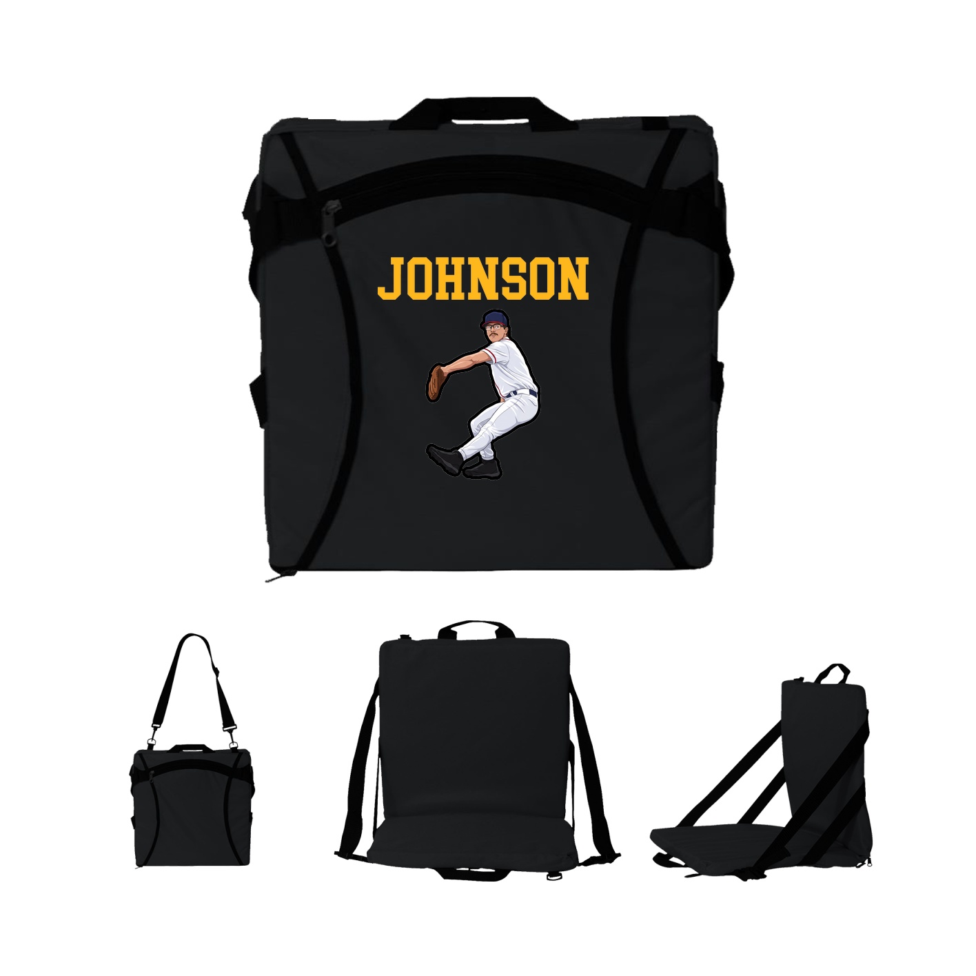 Folding Stadium Seat — Shirsey in Black