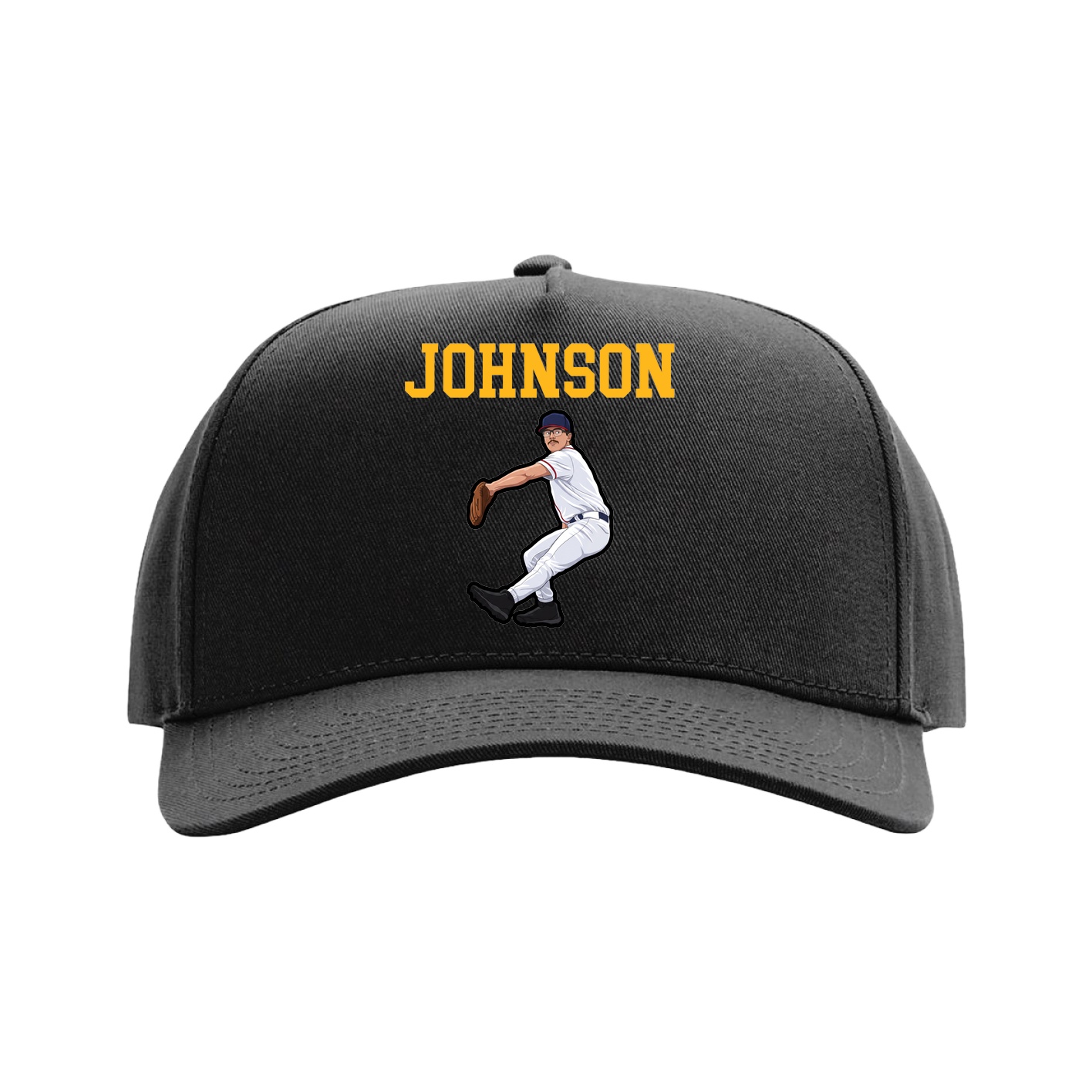Full Fabric Five-Panel Champ Cap — Shirsey in Black