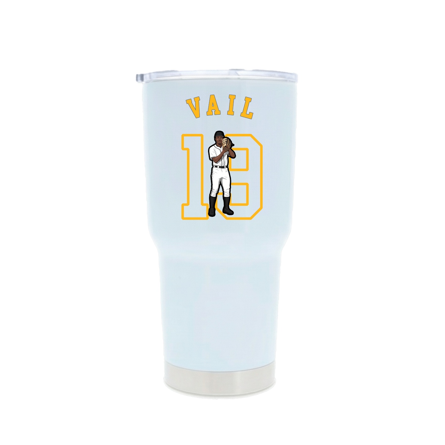 30oz Stainless Steel Tumbler — Shirsey Arch in White