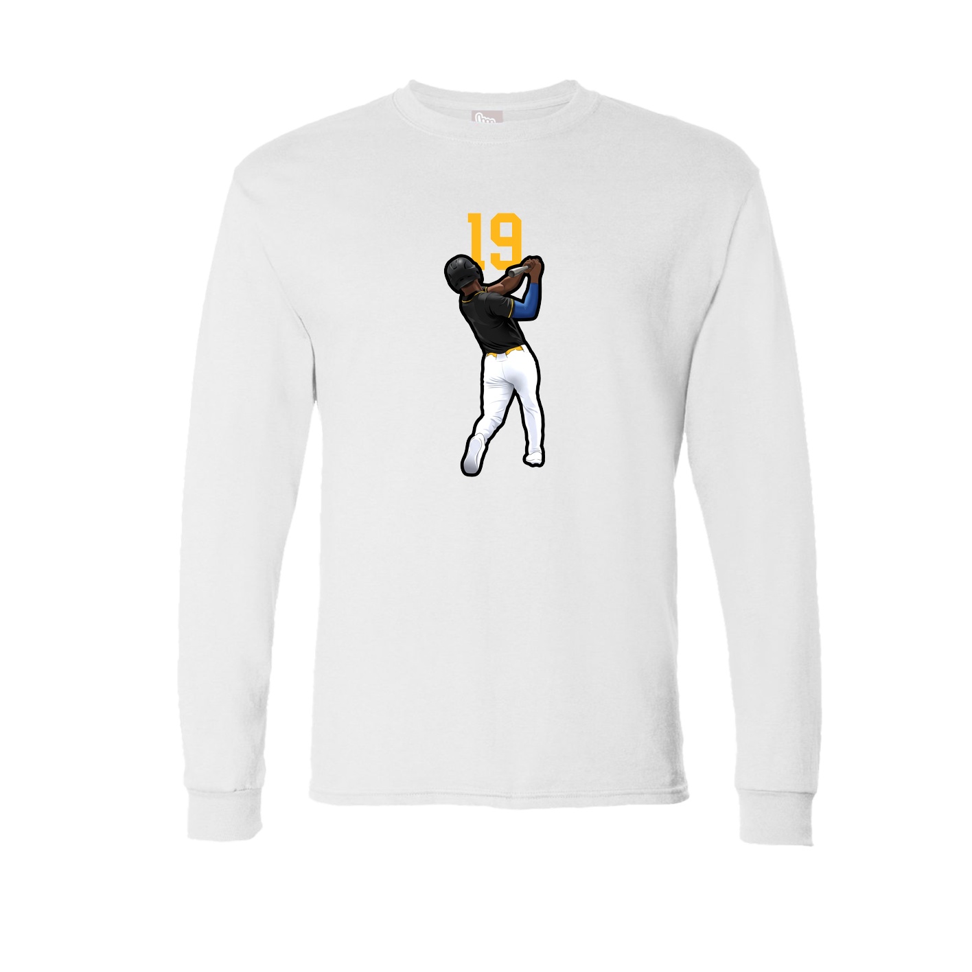 Long Sleeve Tee — Number Top in White