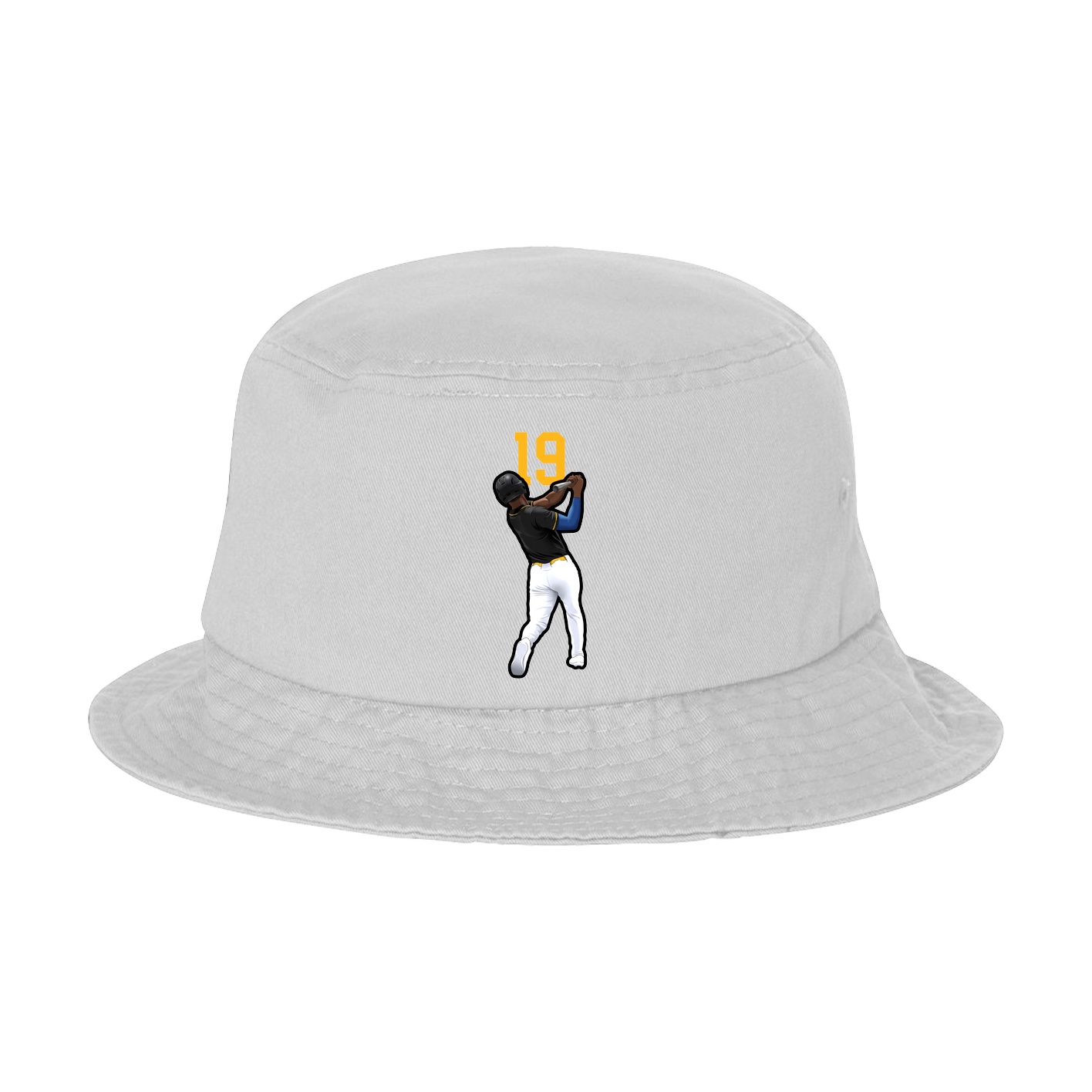 Bucket Cap — Number Top in White