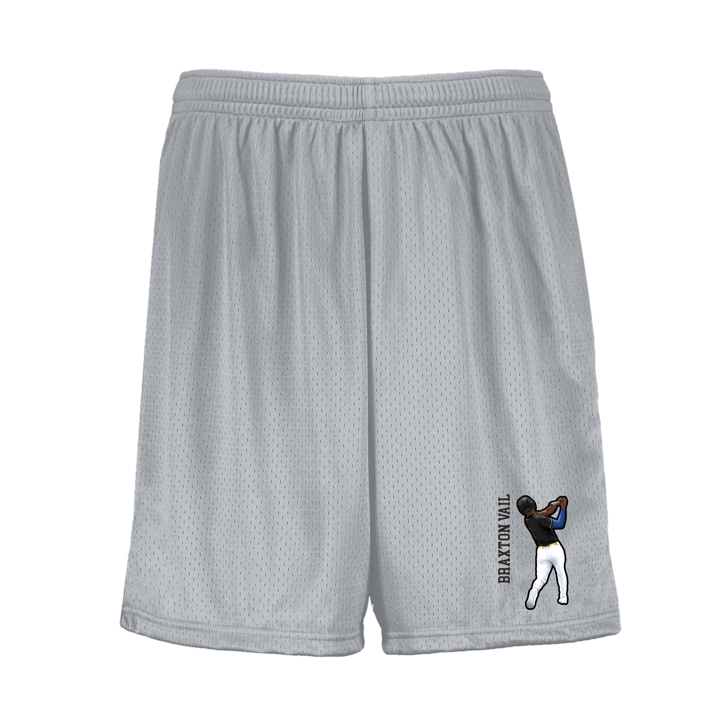 Shorts — Name Vertical in Silver