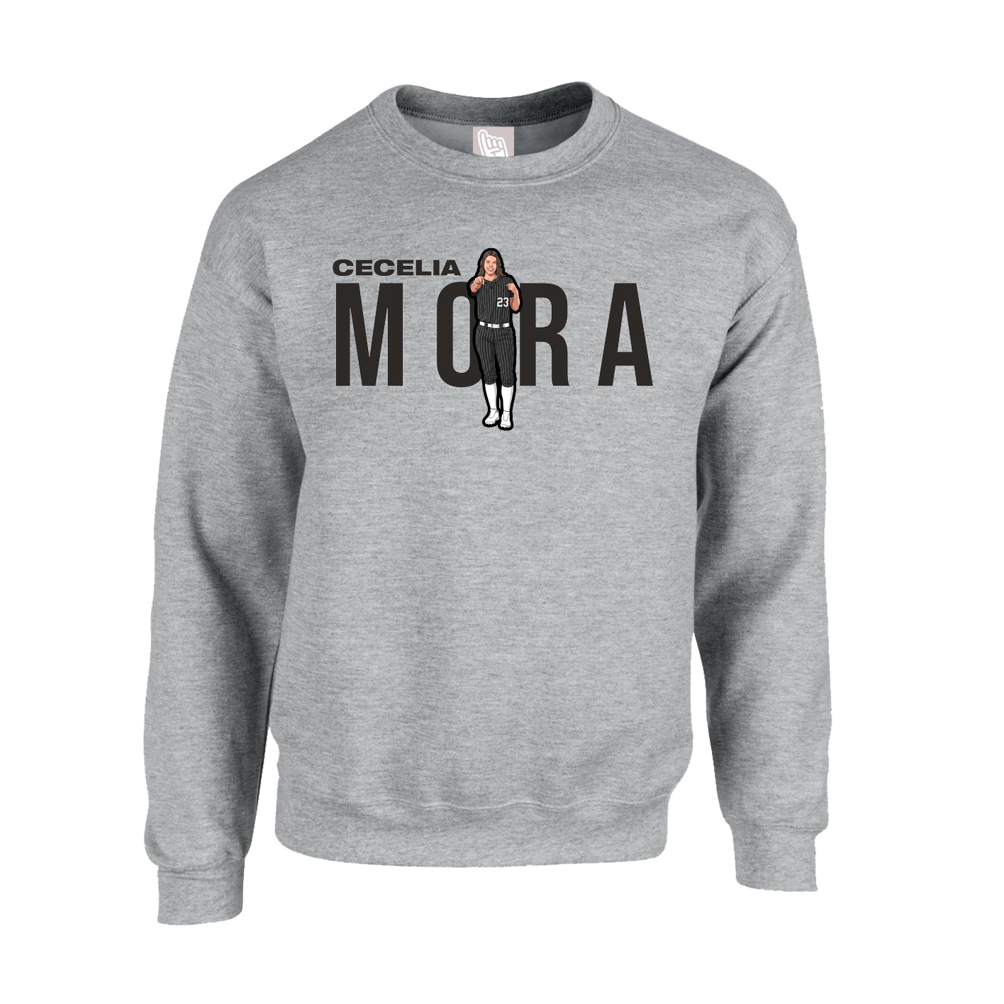 Fleece Crew — Player Name in Grey