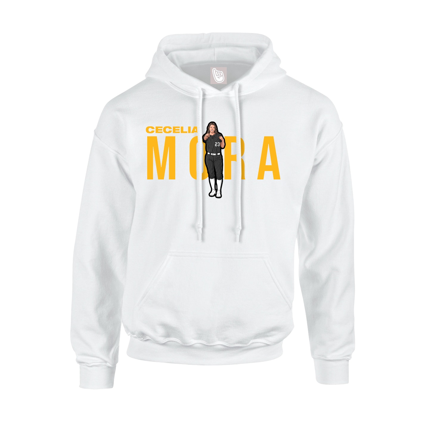Youth Hoodie — Player Name in White