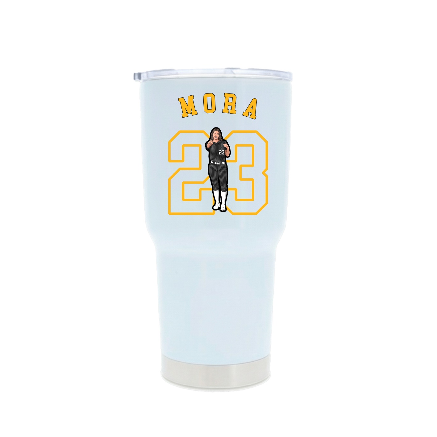 30oz Stainless Steel Tumbler — Shirsey Arch in White
