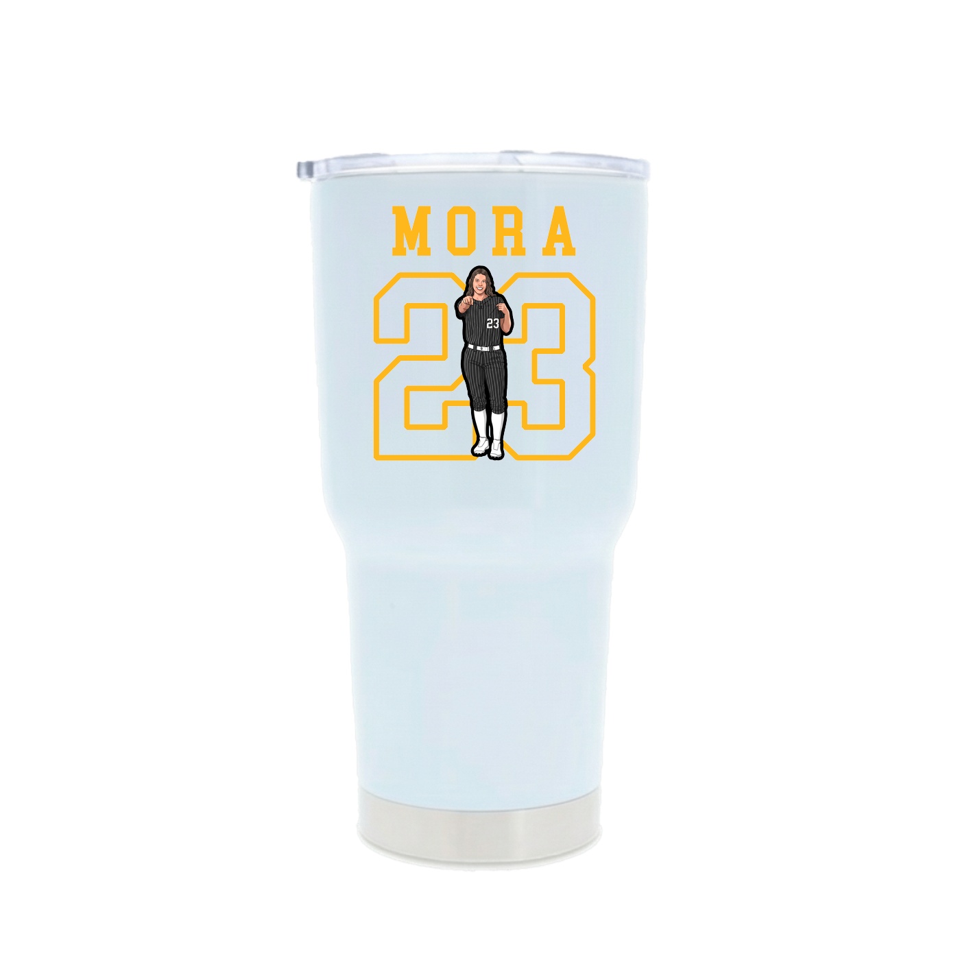 30oz Stainless Steel Tumbler — Shirsey in White