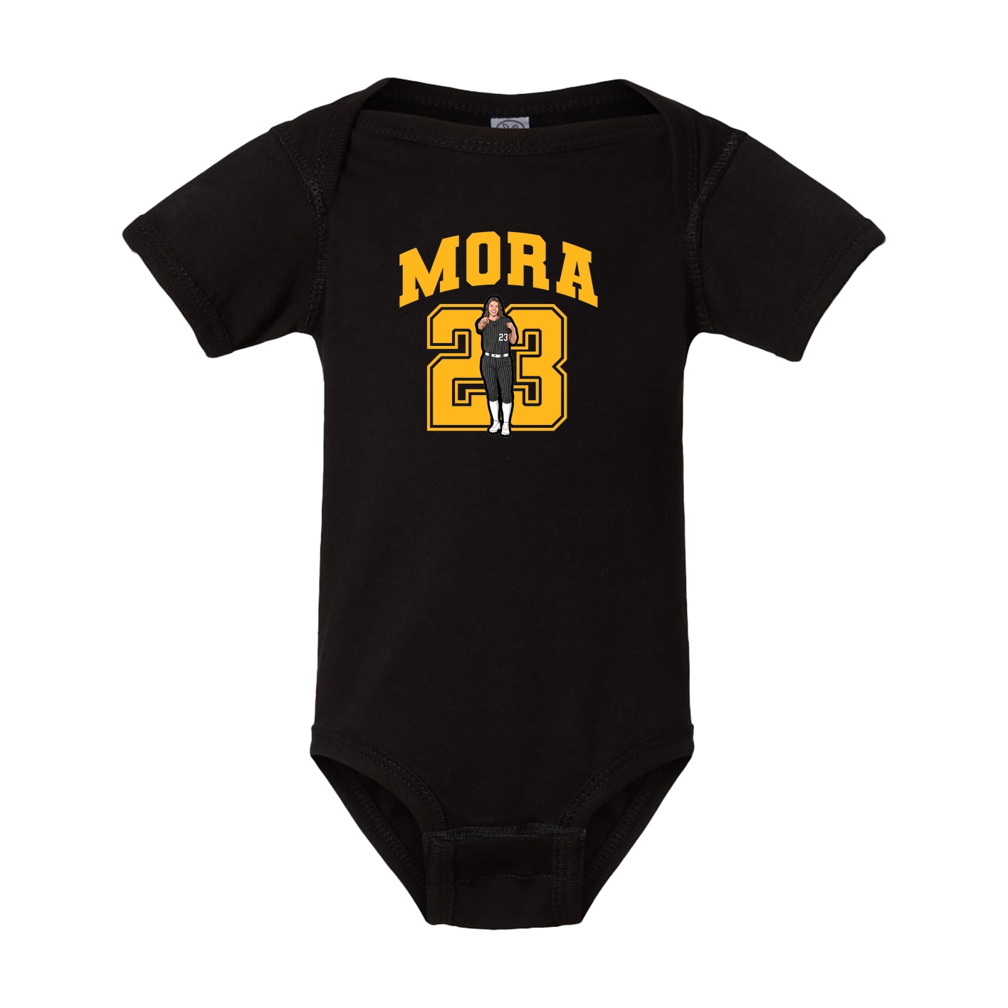 Baby Onesie — Number in Black