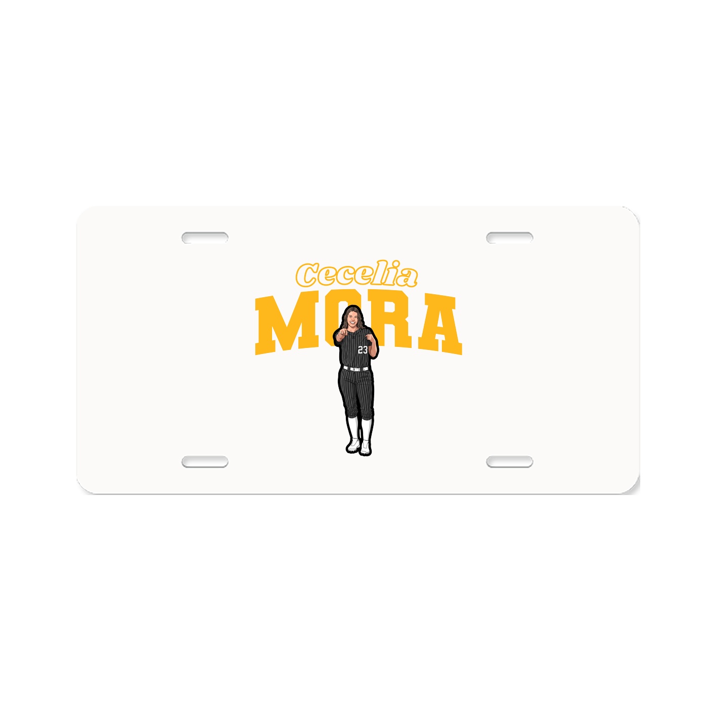 License Plate — Name Arch in Classic
