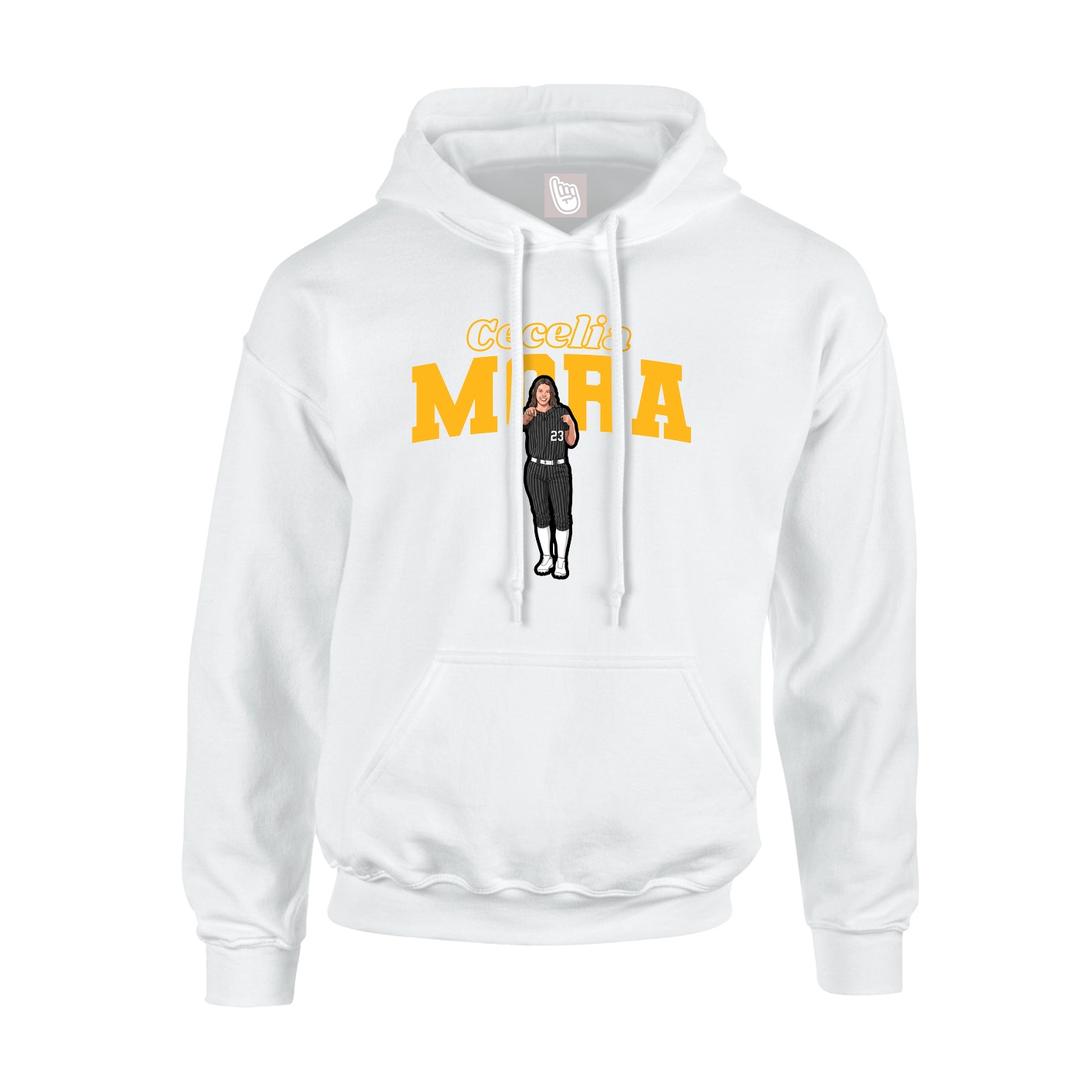 Hoodie — Name Arch in White