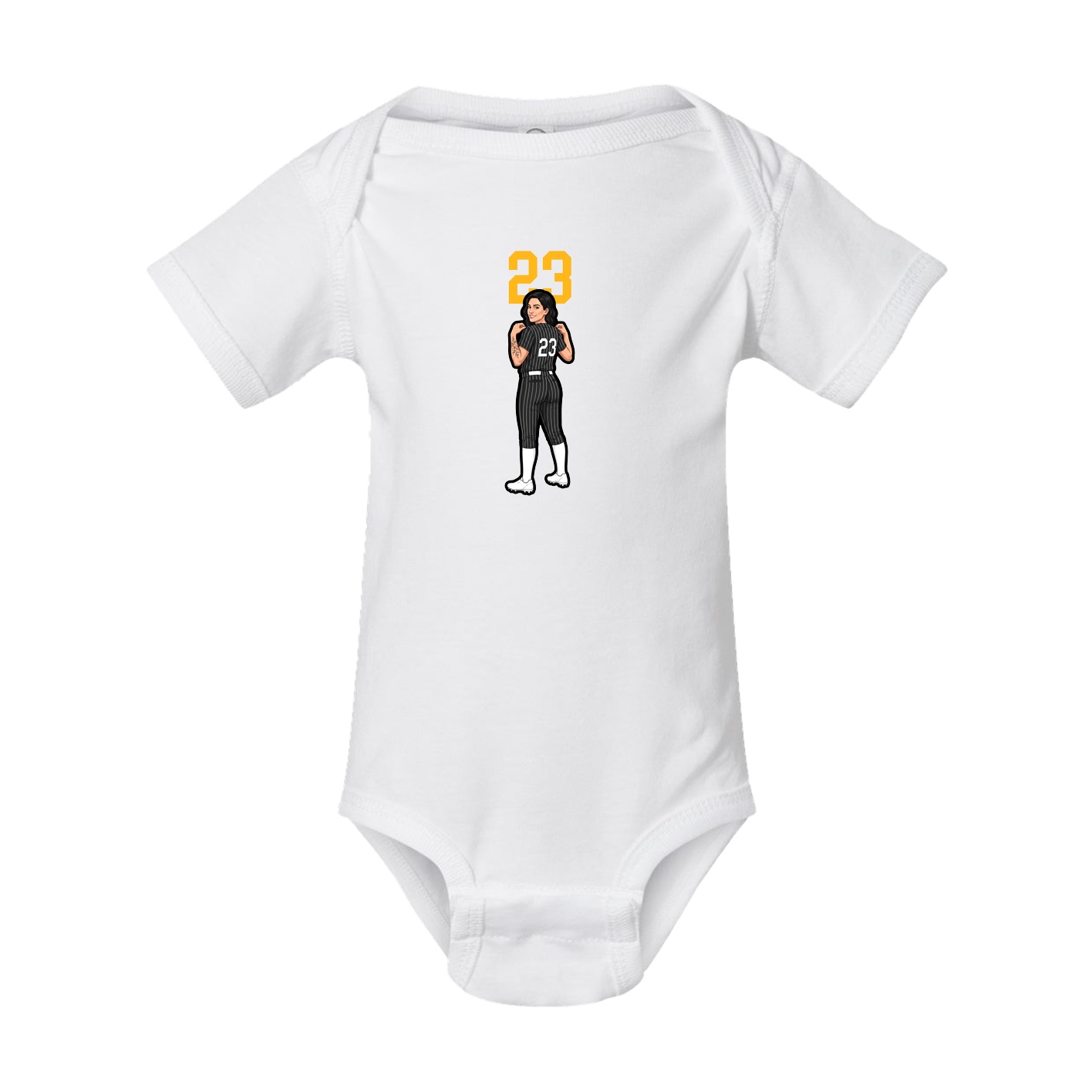 Baby Onesie — Number Top in White