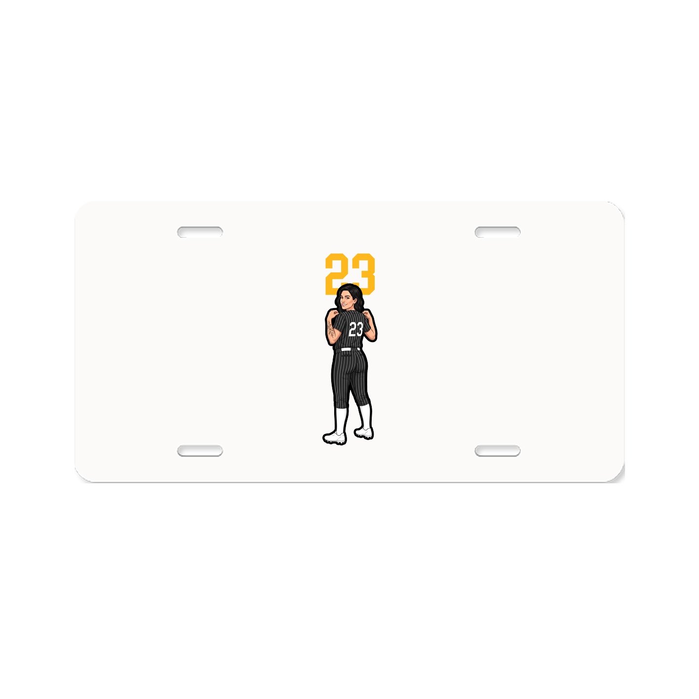 License Plate — Number Top in Classic