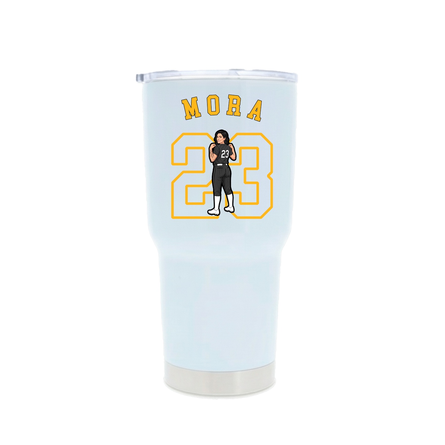 30oz Stainless Steel Tumbler — Shirsey Arch in White