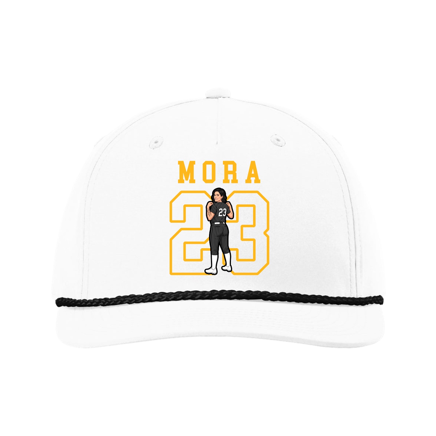 Five-Panel Classic Rope Cap — Shirsey in White