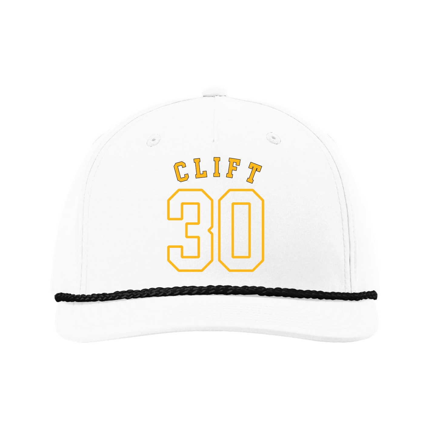 Five-Panel Classic Rope Cap — Shirsey Arch in White