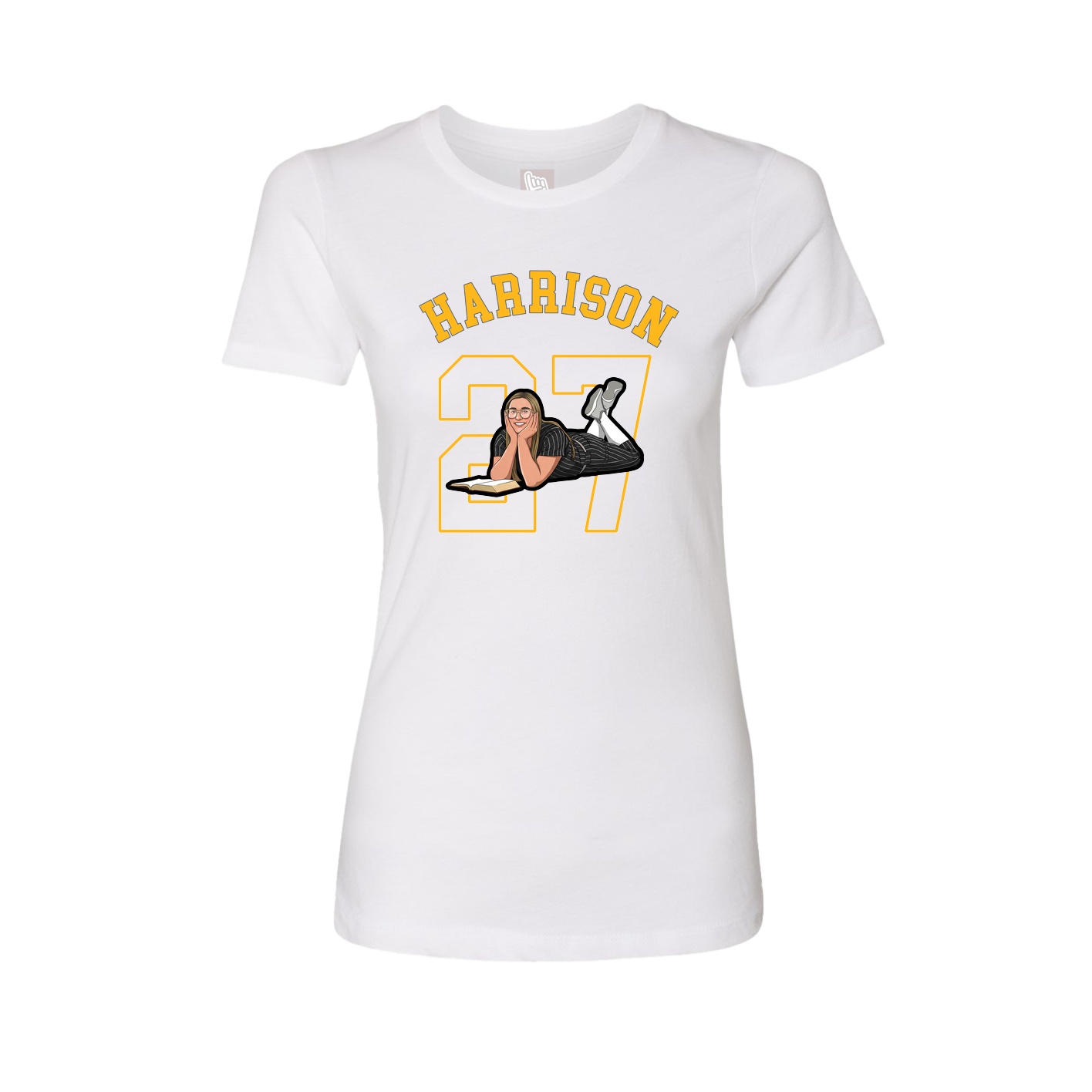 Fitted Women's Tee — Shirsey Arch in White