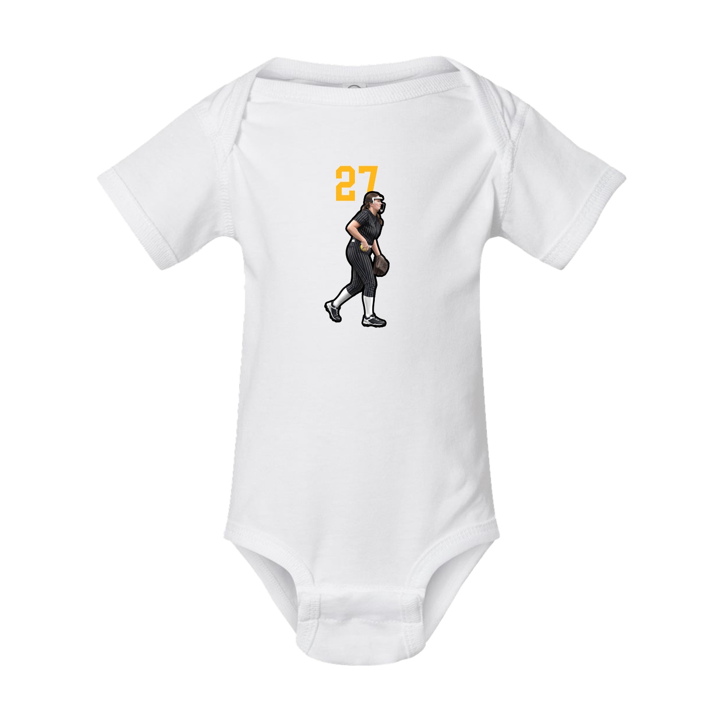 Baby Onesie — Number Top in White
