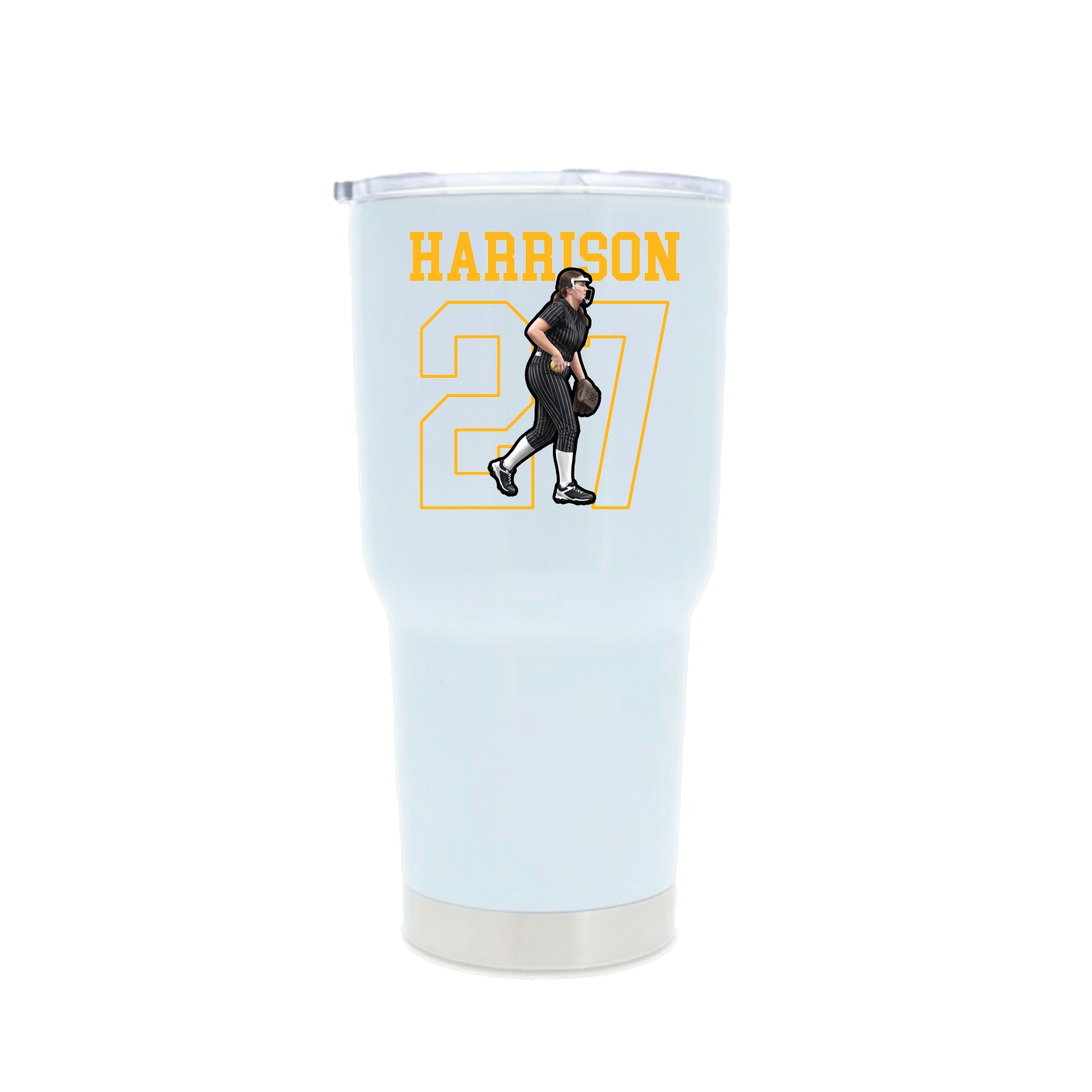30oz Stainless Steel Tumbler — Shirsey in White