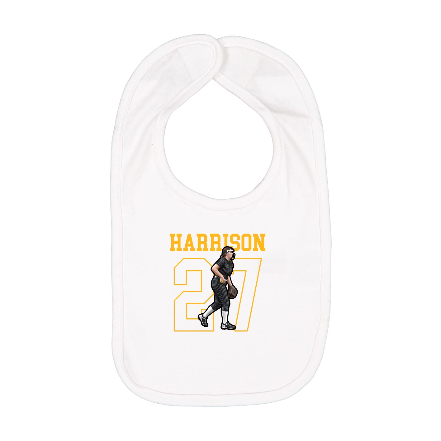 Infant Bib — Shirsey in White