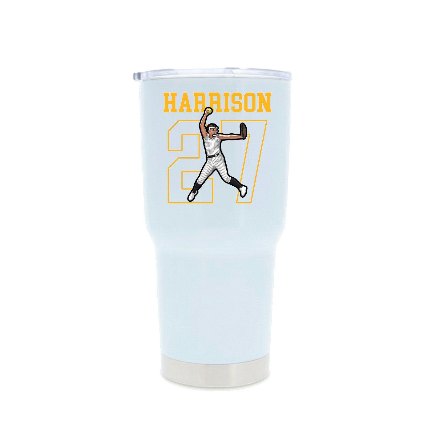 30oz Stainless Steel Tumbler — Shirsey in White